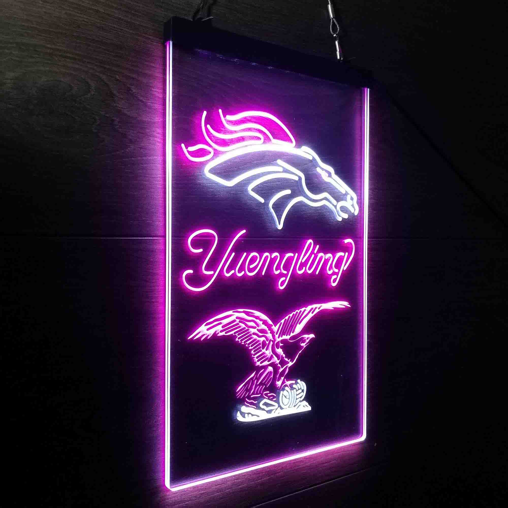 Yuengling Bar Denver Broncos Est. 1960 Neon-Like Led Light Sign