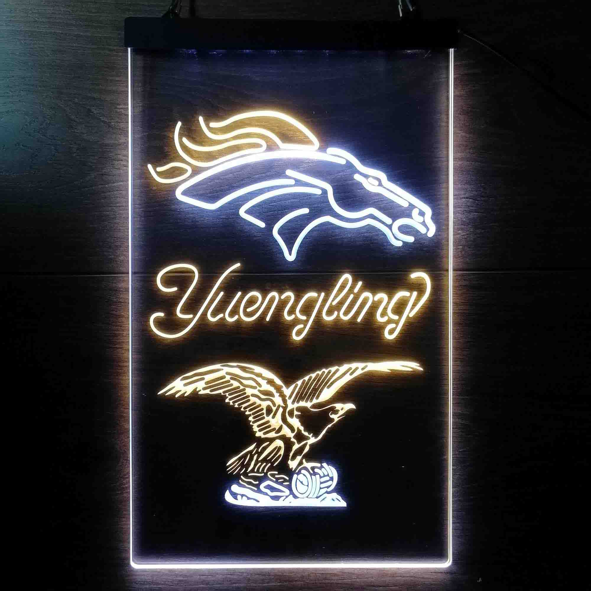 Yuengling Bar Denver Broncos Est. 1960 Neon-Like Led Light Sign