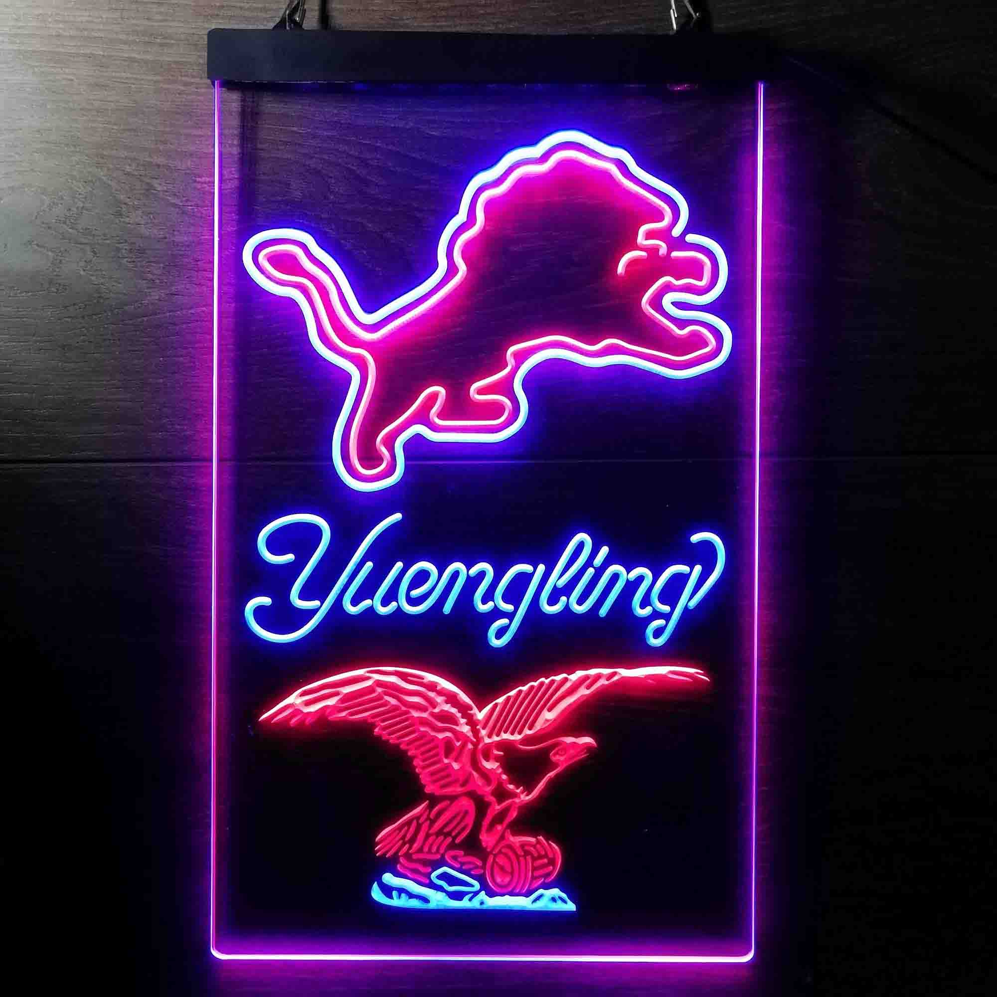 Yuengling Bar Detroit Lions Est. 1934 Neon-Like LED Light Sign