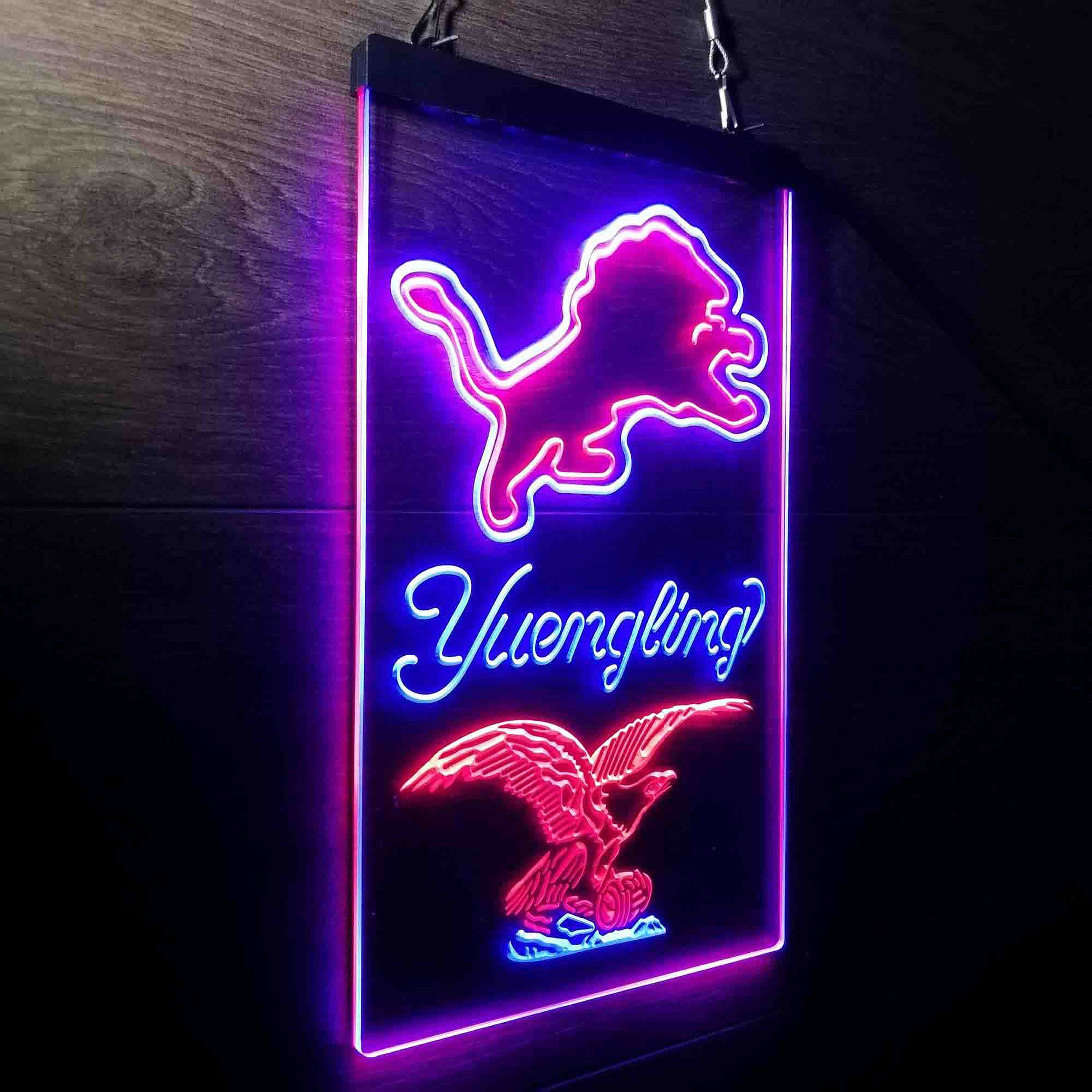 Yuengling Bar Detroit Lions Est. 1934 Neon-Like LED Light Sign