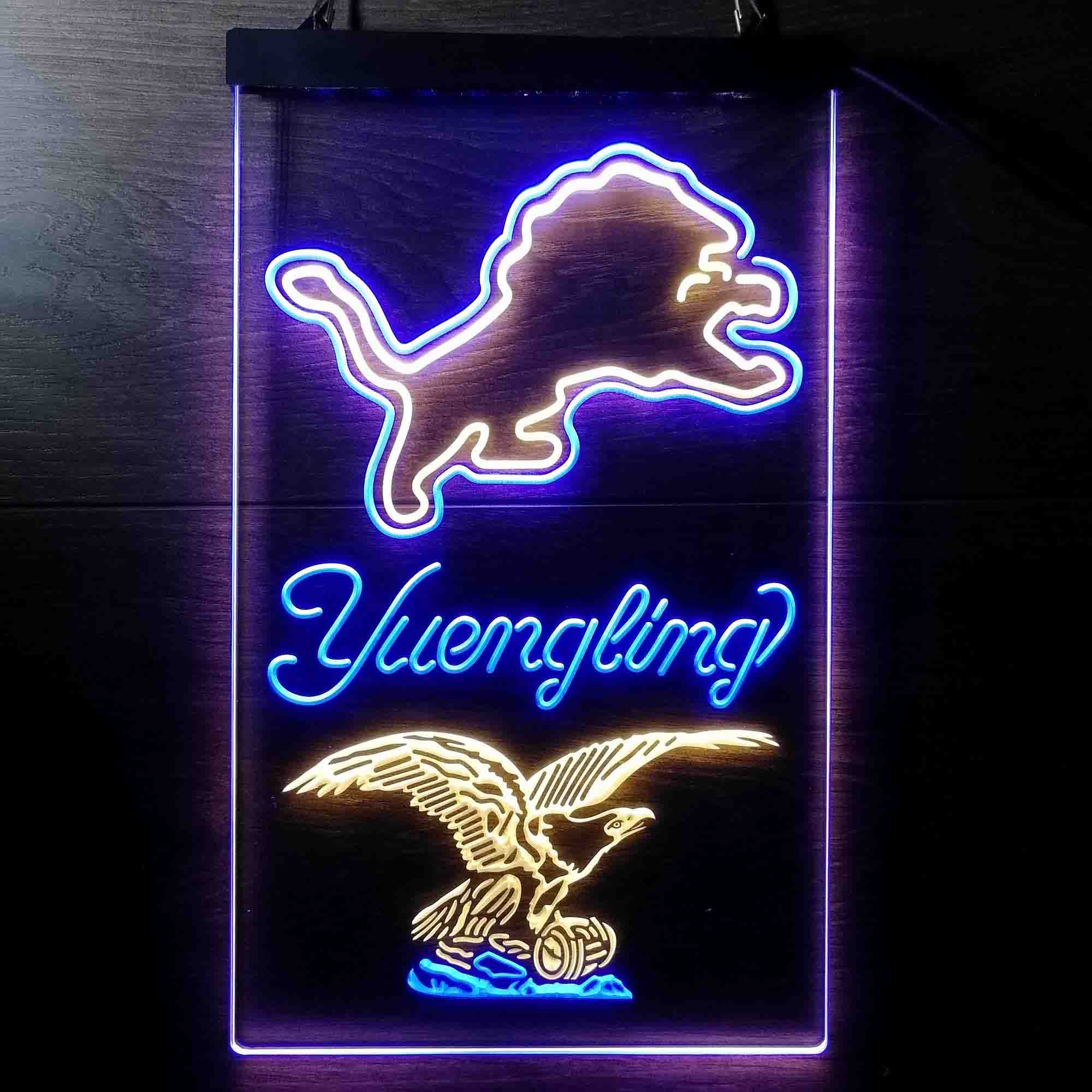 Yuengling Bar Detroit Lions Est. 1934 Neon-Like LED Light Sign