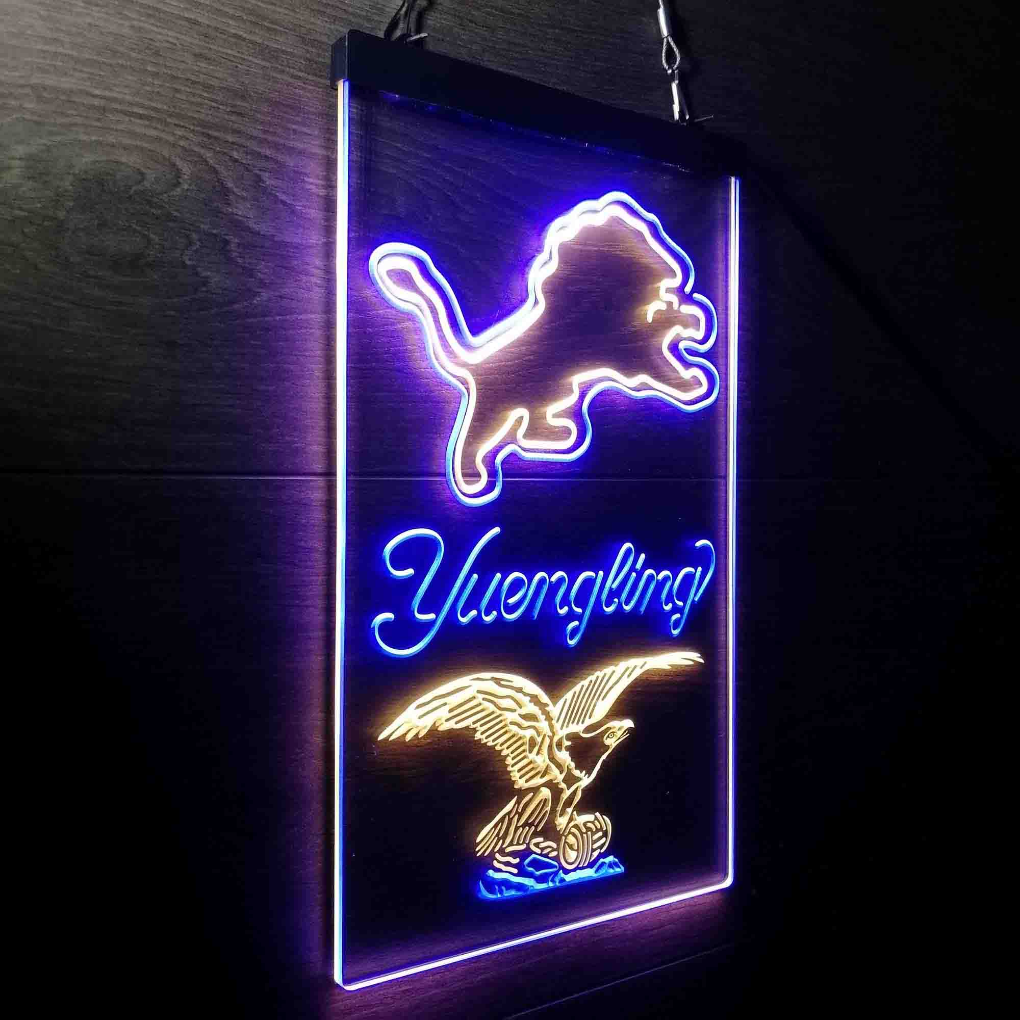 Yuengling Bar Detroit Lions Est. 1934 Neon-Like LED Light Sign