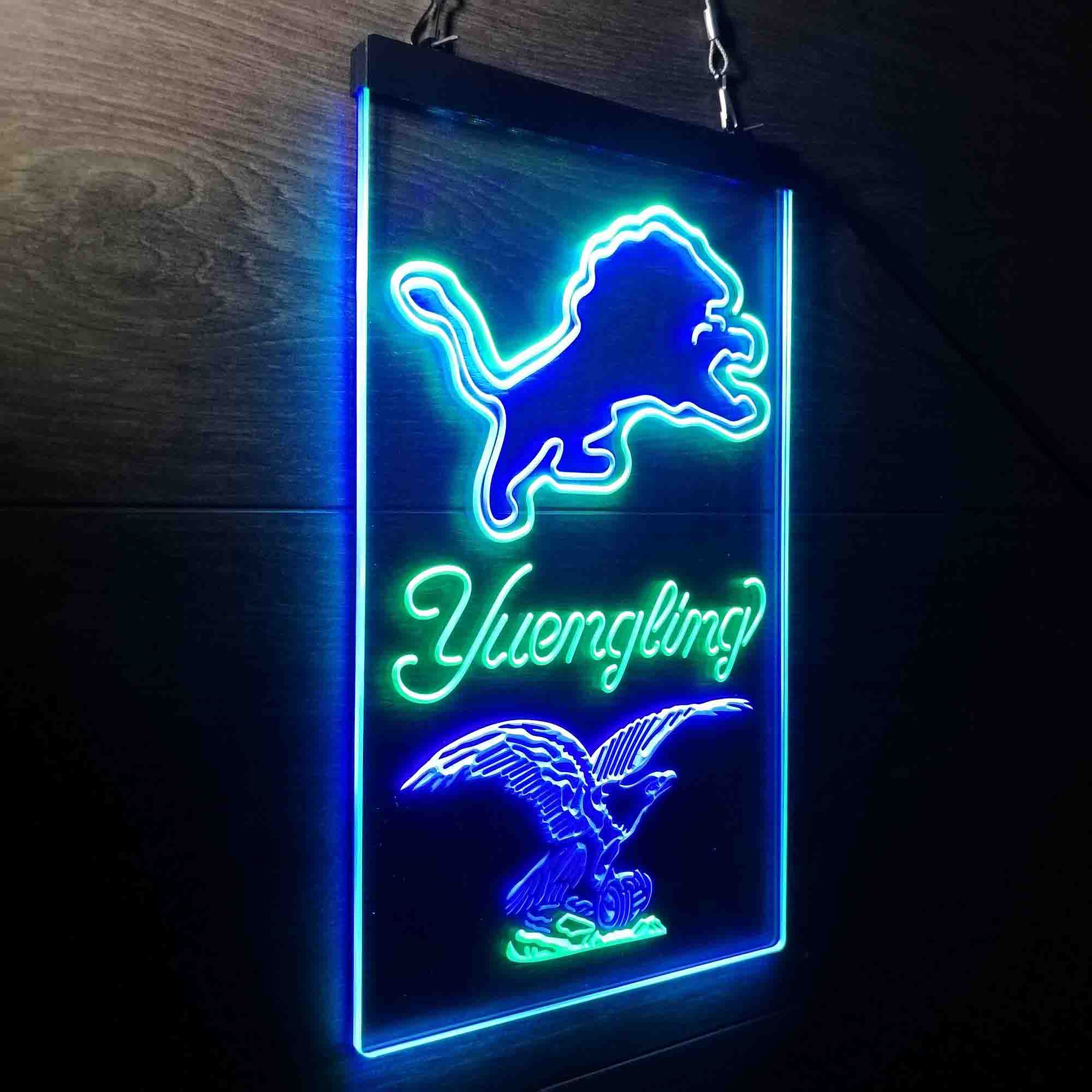 Yuengling Bar Detroit Lions Est. 1934 Neon-Like LED Light Sign