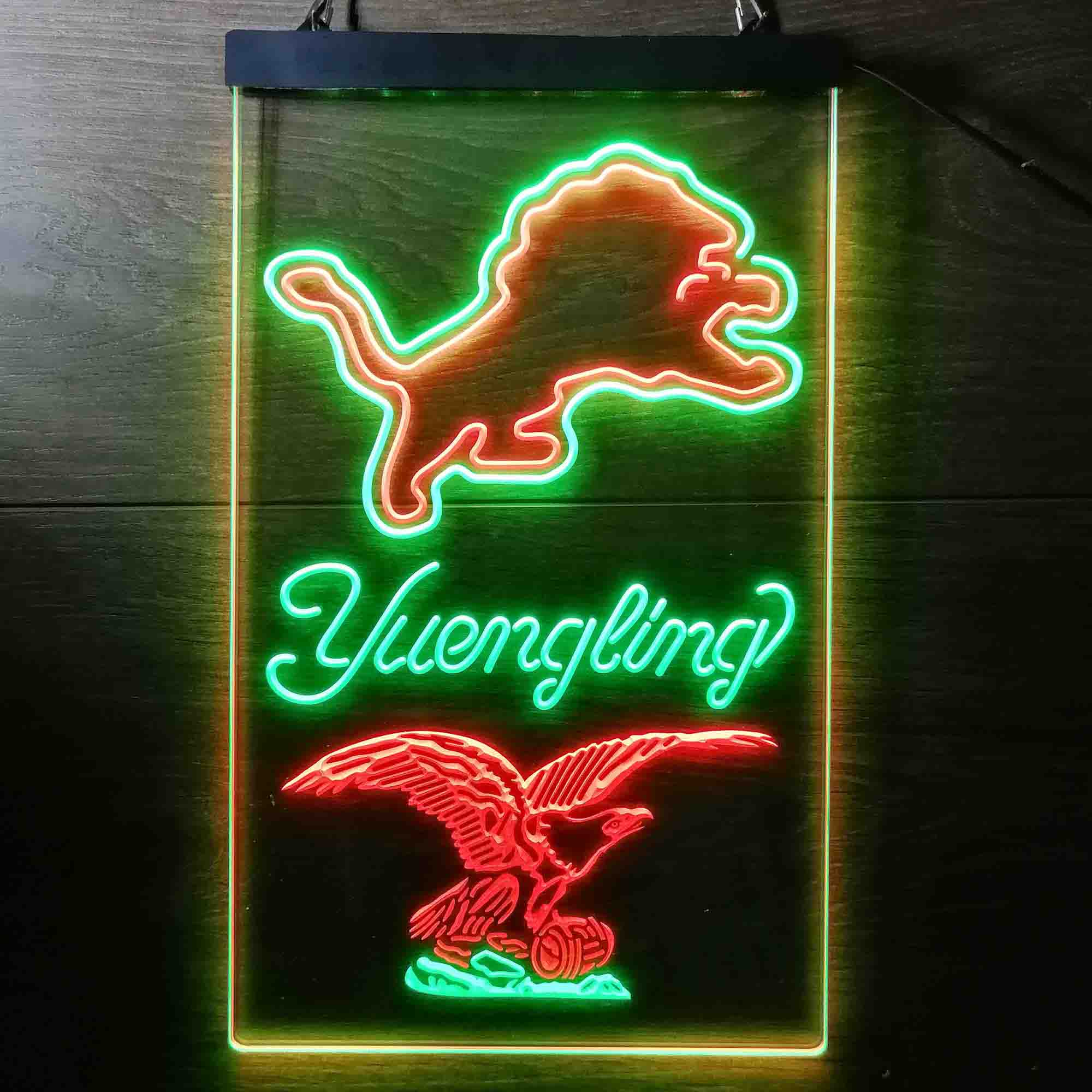 Yuengling Bar Detroit Lions Est. 1934 Neon-Like LED Light Sign