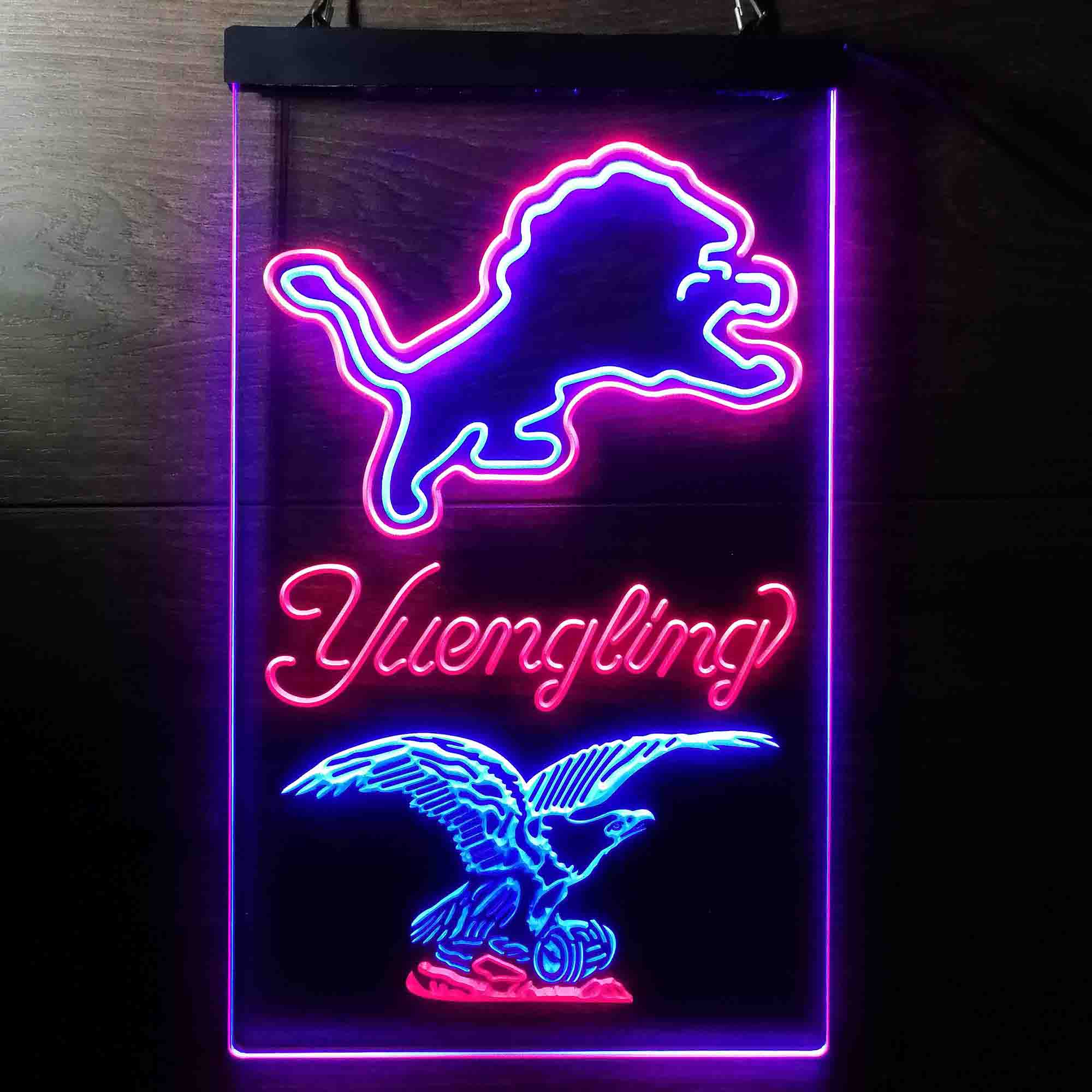 Yuengling Bar Detroit Lions Est. 1934 Neon-Like LED Light Sign