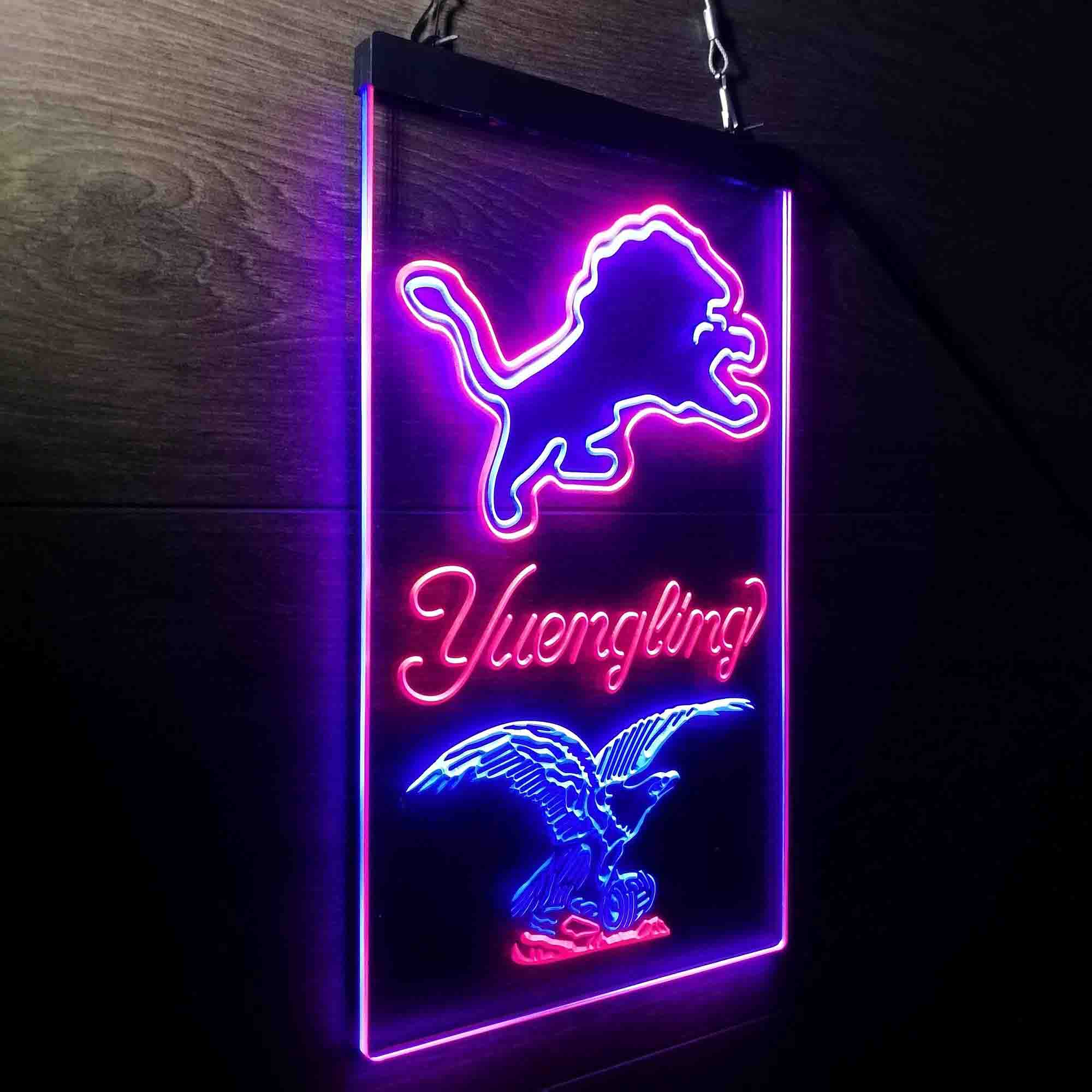 Yuengling Bar Detroit Lions Est. 1934 Neon-Like LED Light Sign