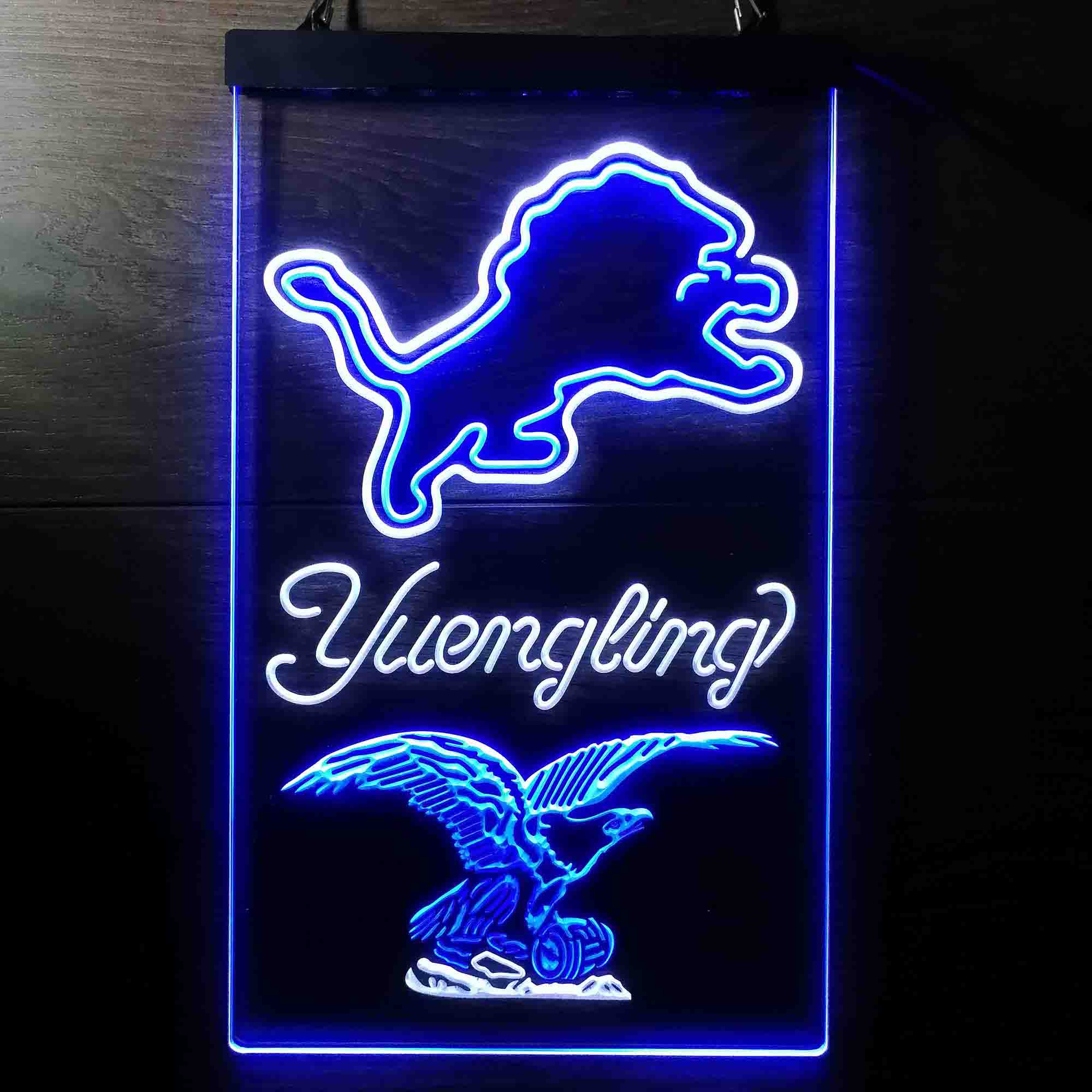 Yuengling Bar Detroit Lions Est. 1934 Neon-Like LED Light Sign