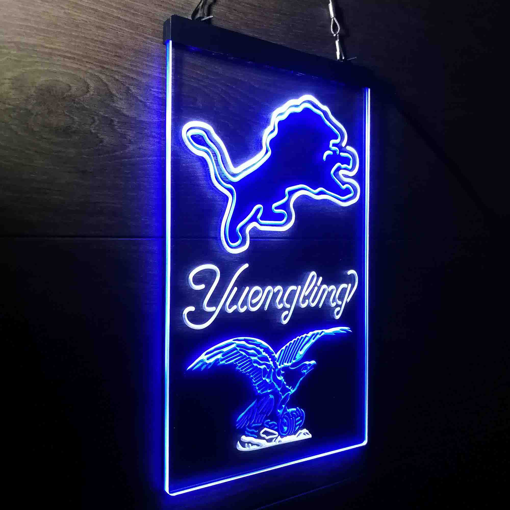 Yuengling Bar Detroit Lions Est. 1934 Neon-Like LED Light Sign