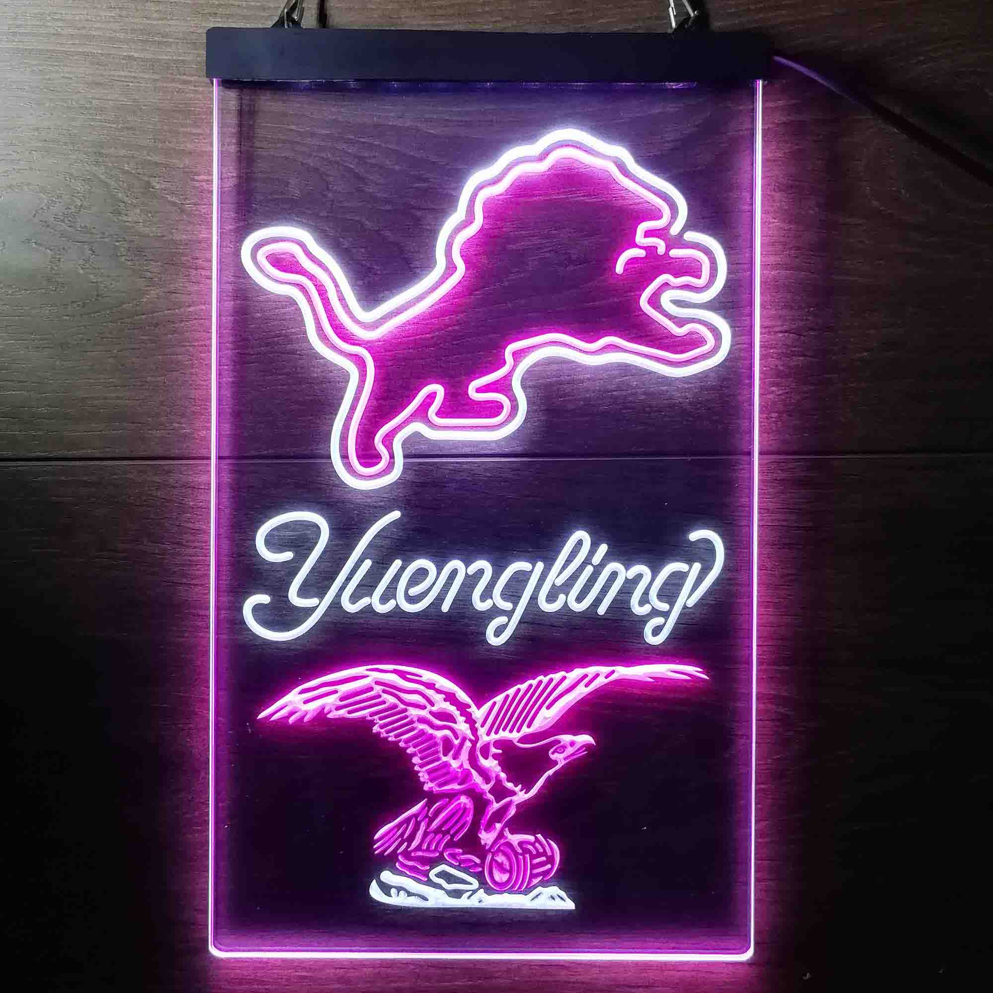 Yuengling Bar Detroit Lions Est. 1934 Neon-Like LED Light Sign