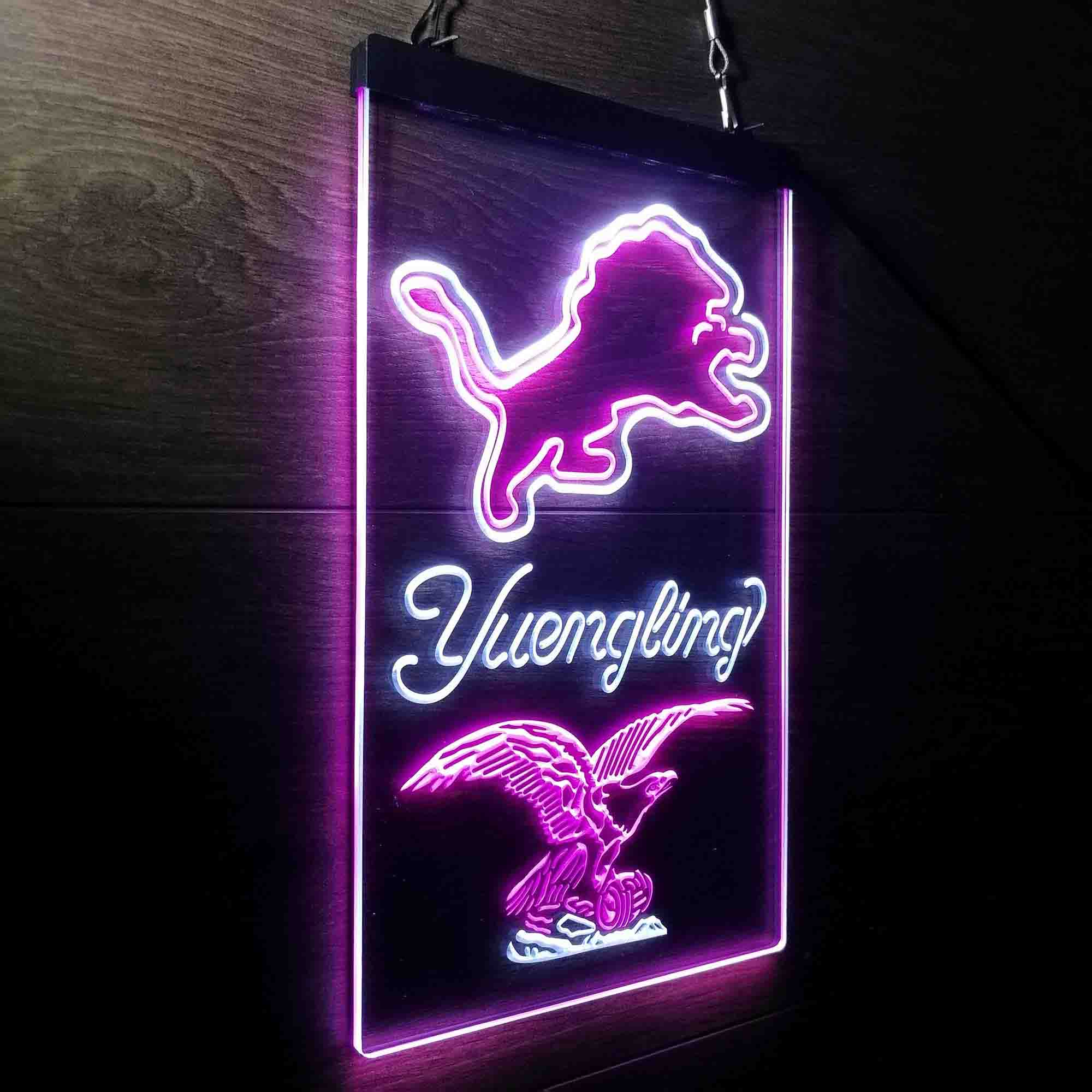 Yuengling Bar Detroit Lions Est. 1934 Neon-Like LED Light Sign