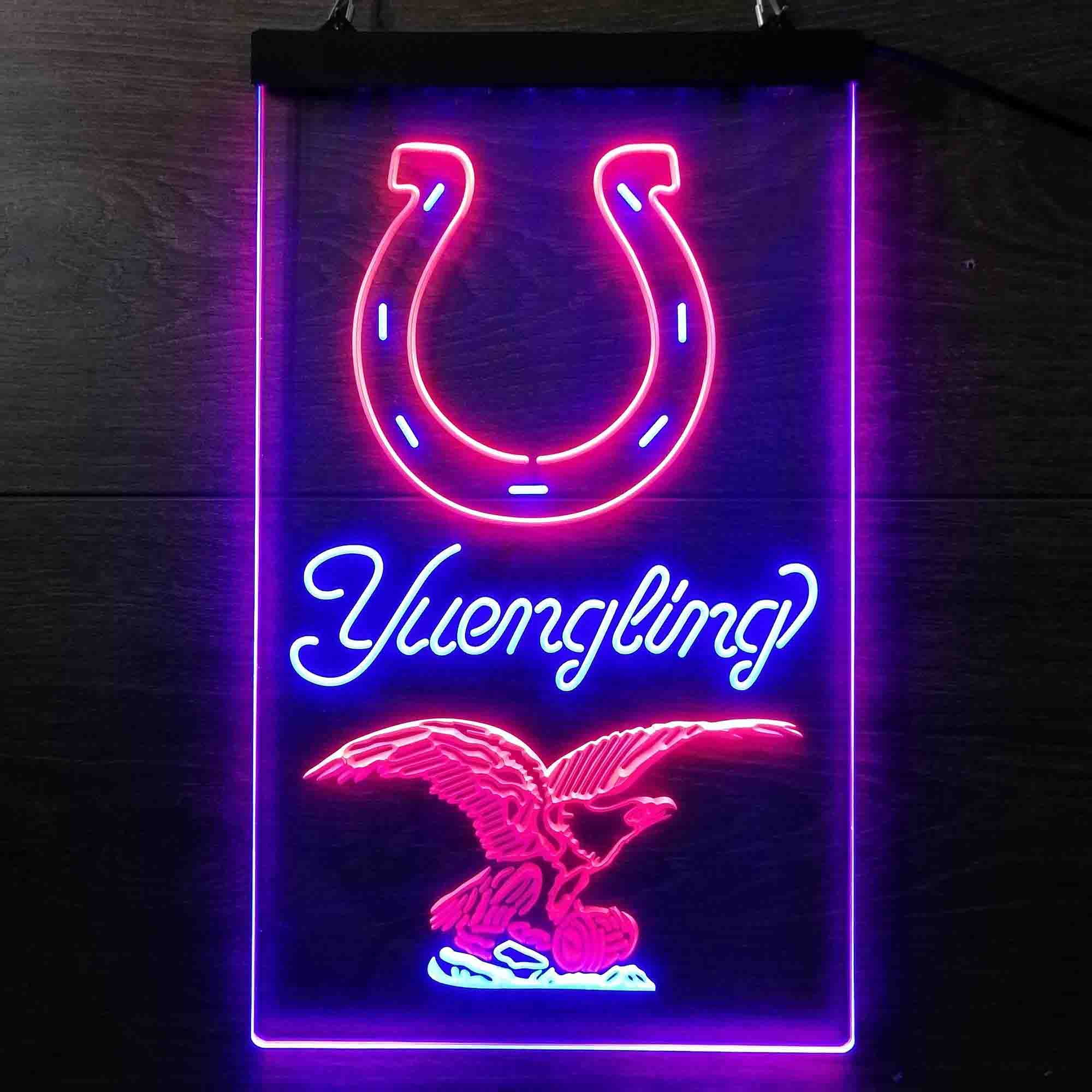 Yuengling Bar Indianapolis Colts Est. 1953 Dual Color LED Neon Sign ProLedSign