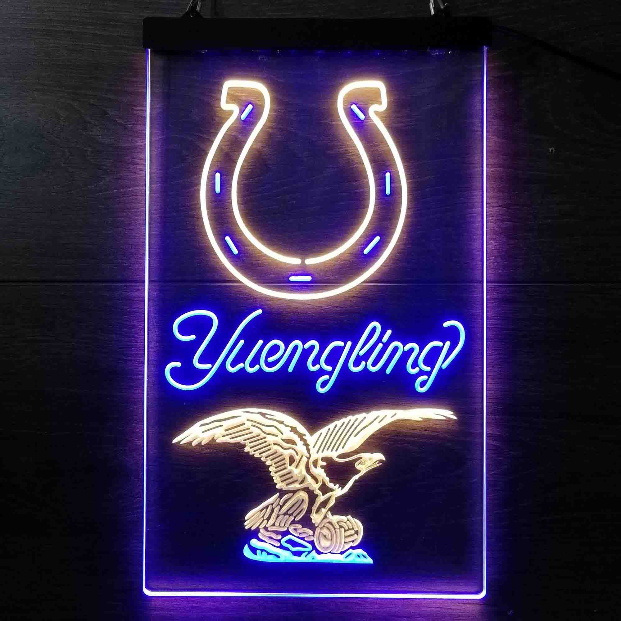 Yuengling Bar Indianapolis Colts Est. 1953 Dual Color LED Neon Sign ProLedSign