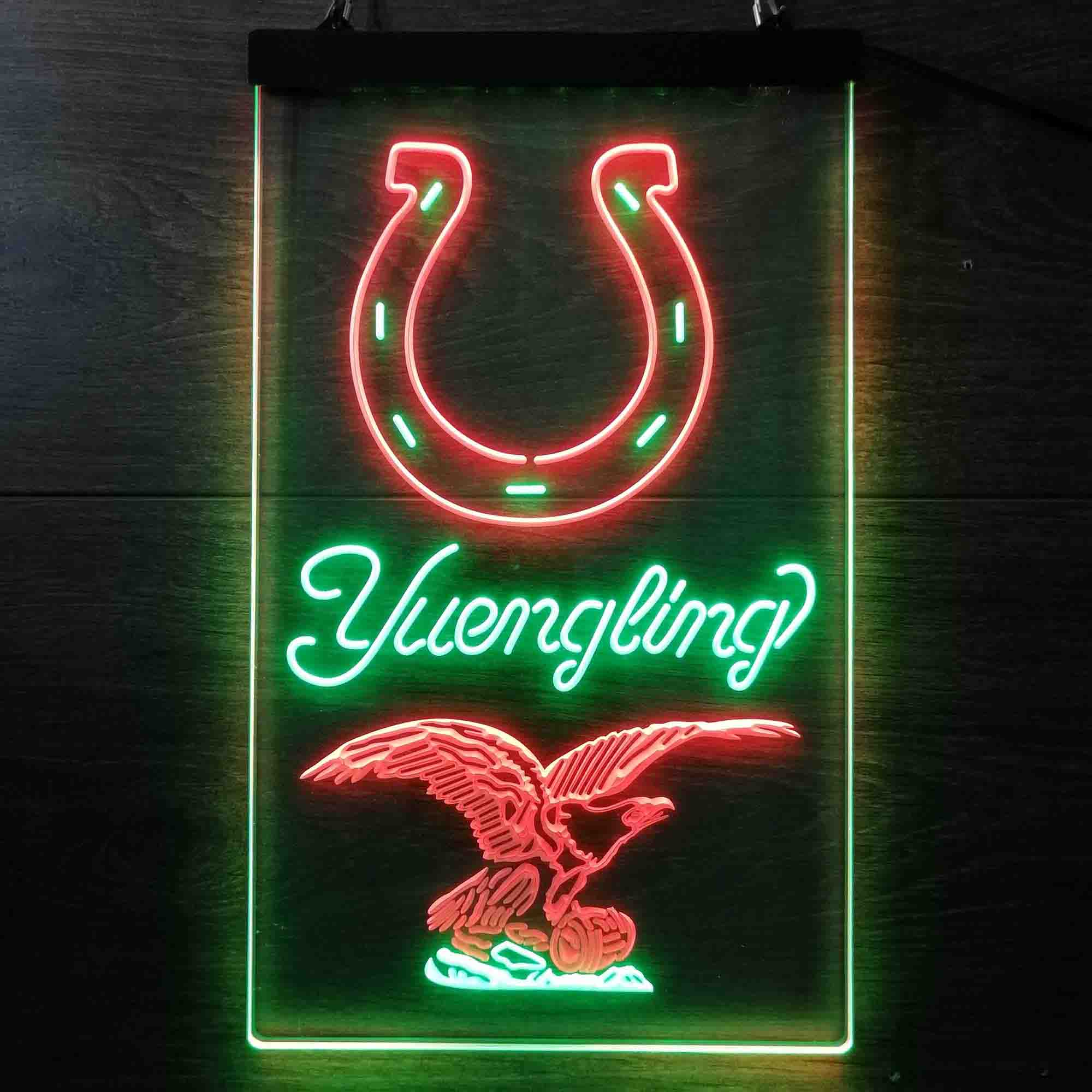 Yuengling Bar Indianapolis Colts Est. 1953 Dual Color LED Neon Sign ProLedSign