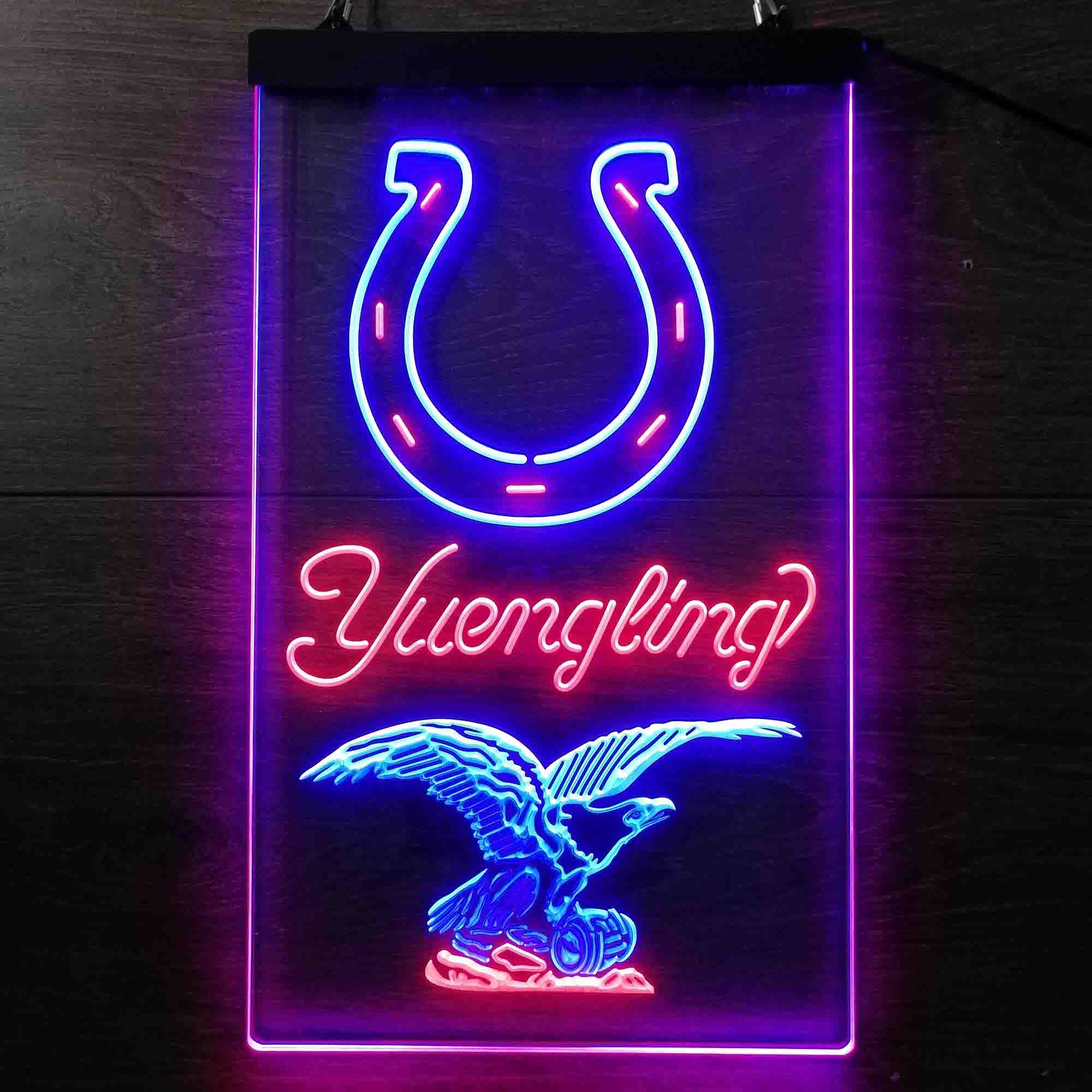 Yuengling Bar Indianapolis Colts Est. 1953 Dual Color LED Neon Sign ProLedSign