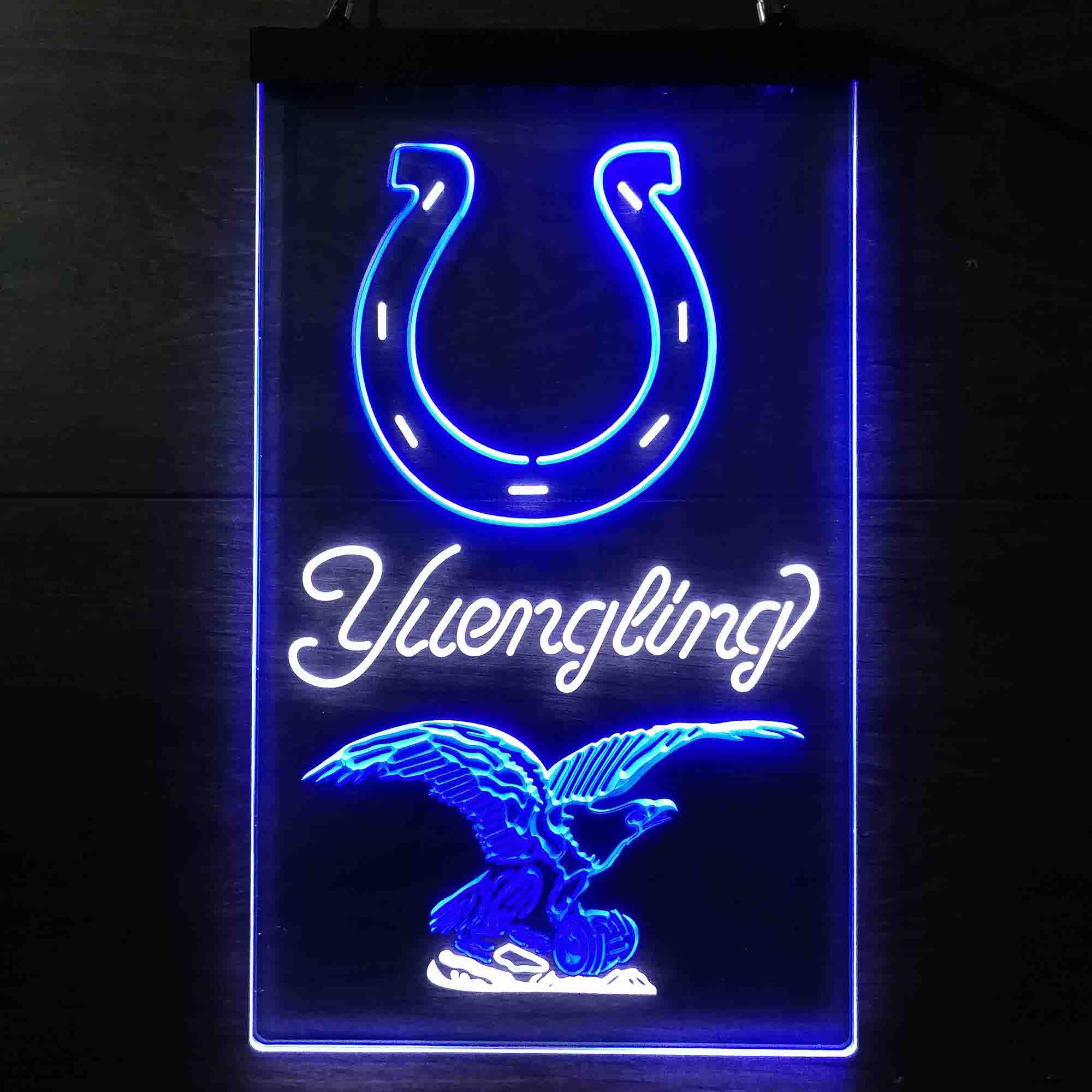 Yuengling Bar Indianapolis Colts Est. 1953 Dual Color LED Neon Sign ProLedSign