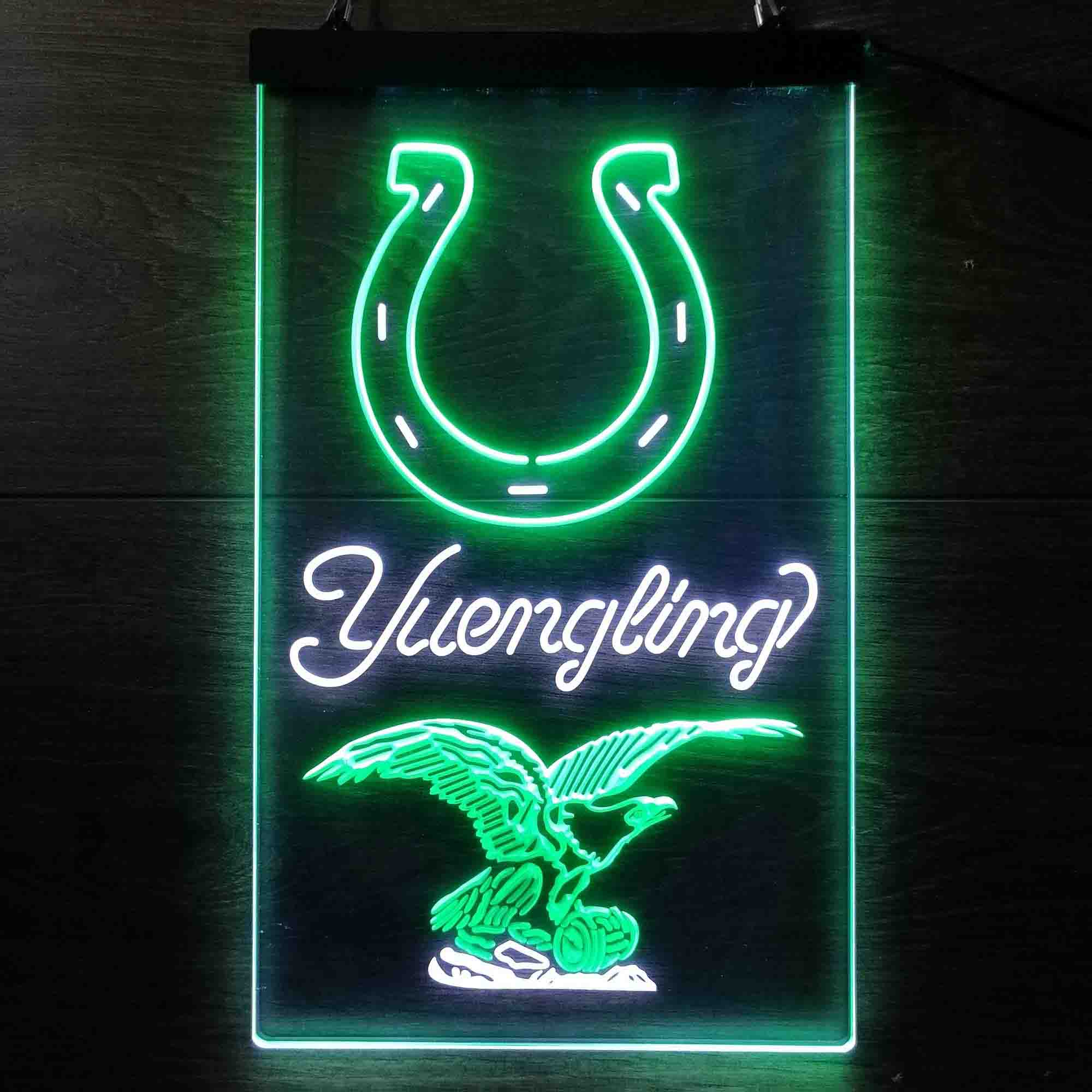 Yuengling Bar Indianapolis Colts Est. 1953 Dual Color LED Neon Sign ProLedSign