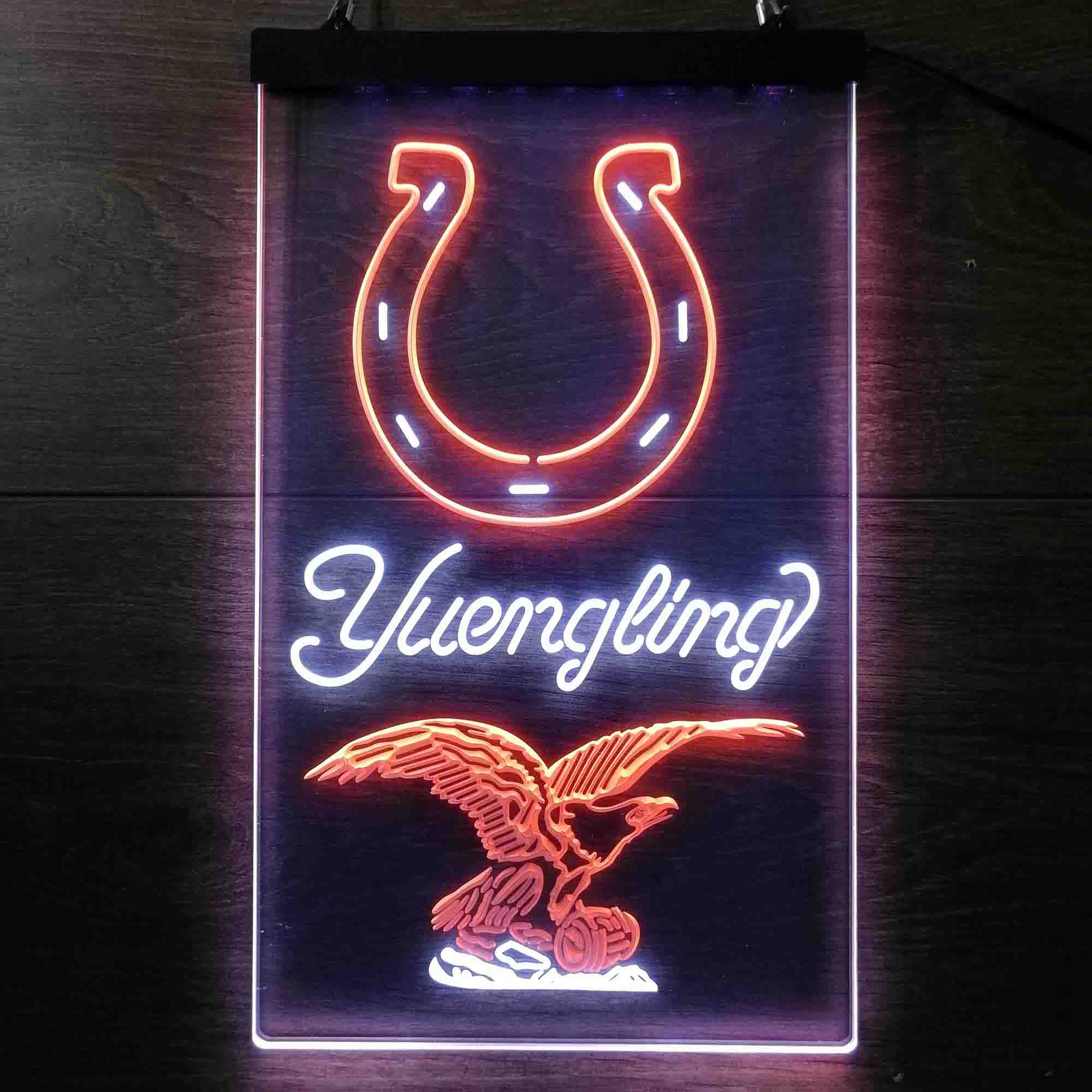 Yuengling Bar Indianapolis Colts Est. 1953 Dual Color LED Neon Sign ProLedSign