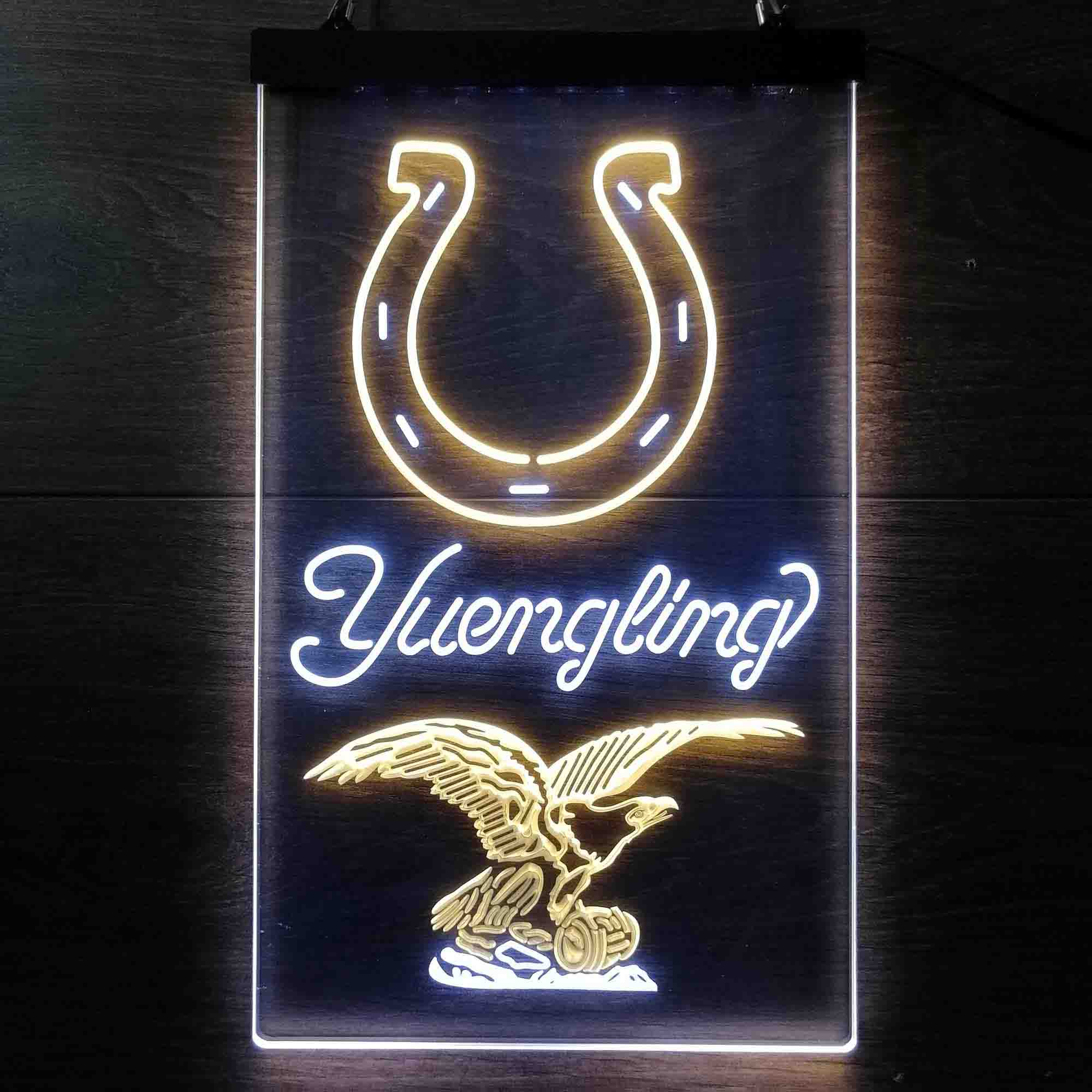 Yuengling Bar Indianapolis Colts Est. 1953 Dual Color LED Neon Sign ProLedSign