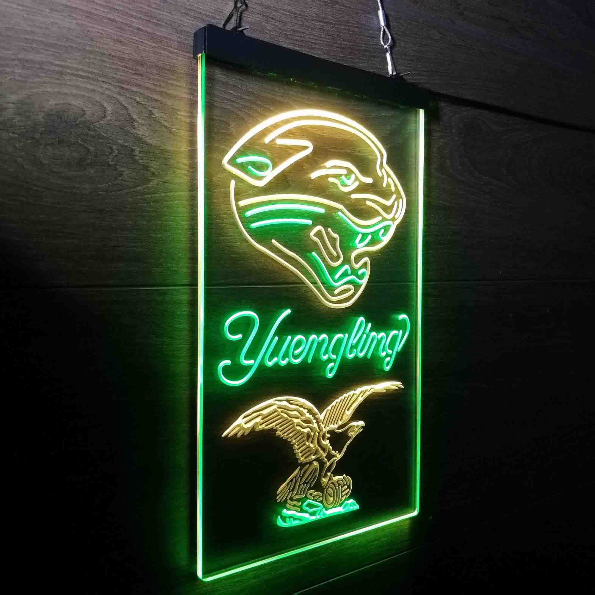 Yuengling Bar Jacksonville Jaguars Est. 1995 Neon-Like Led Light Sign