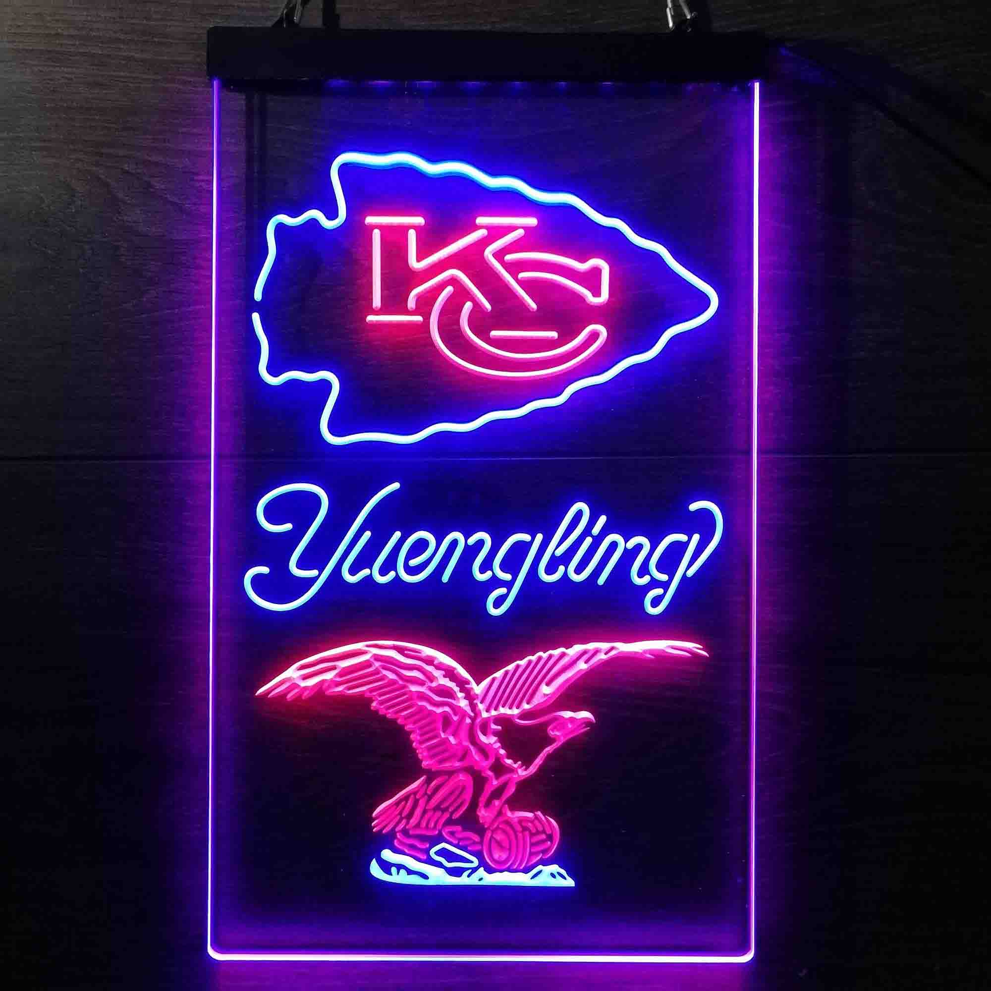 Yuengling Bar Kansas City Chiefs Est. 1960 Neon-Like Led Light Sign