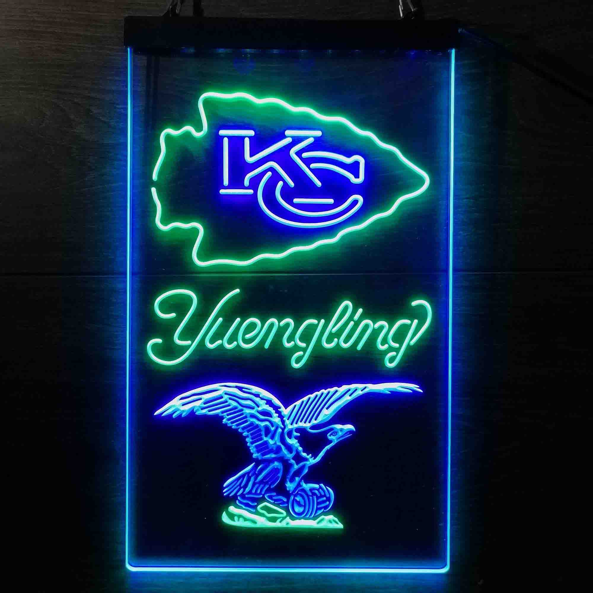 Yuengling Bar Kansas City Chiefs Est. 1960 Neon-Like Led Light Sign