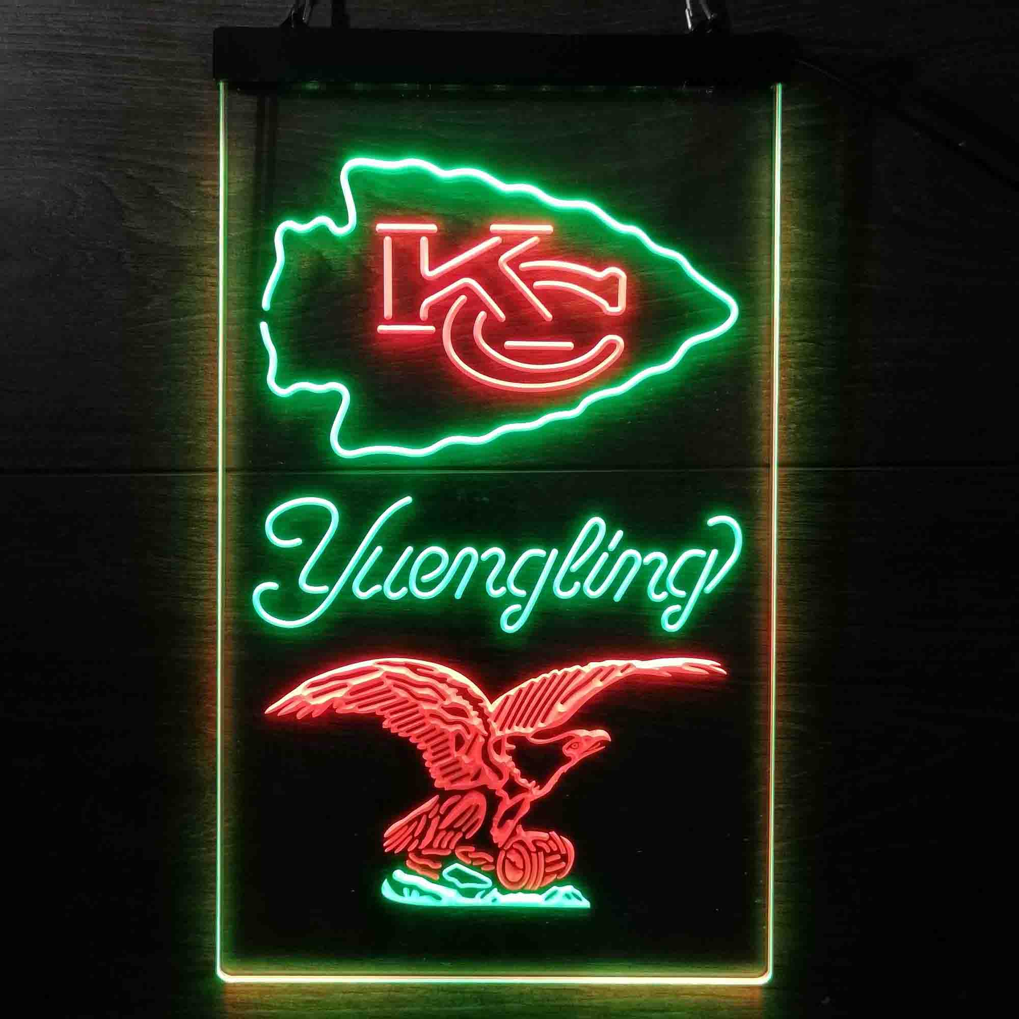 Yuengling Bar Kansas City Chiefs Est. 1960 Neon-Like LED Sign