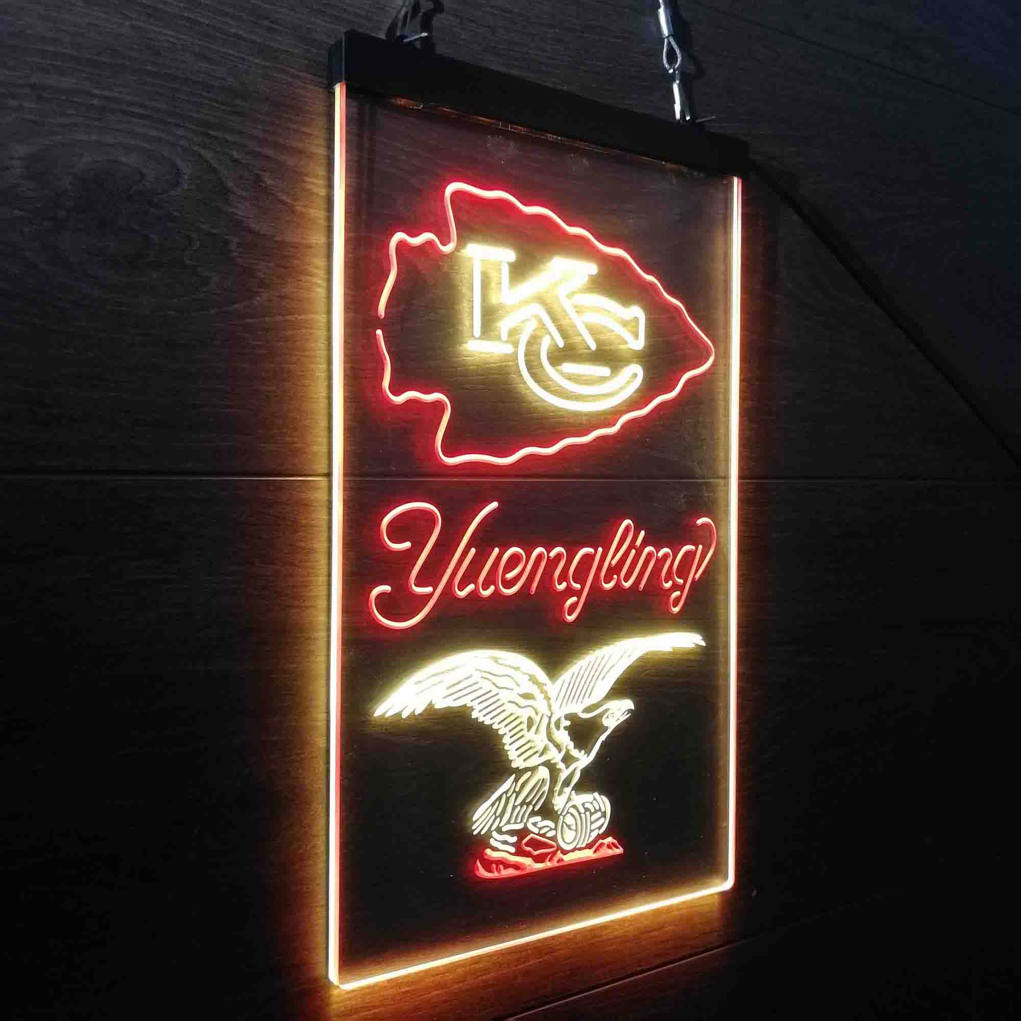 Yuengling Bar Kansas City Chiefs Est. 1960 Neon-Like Led Light Sign