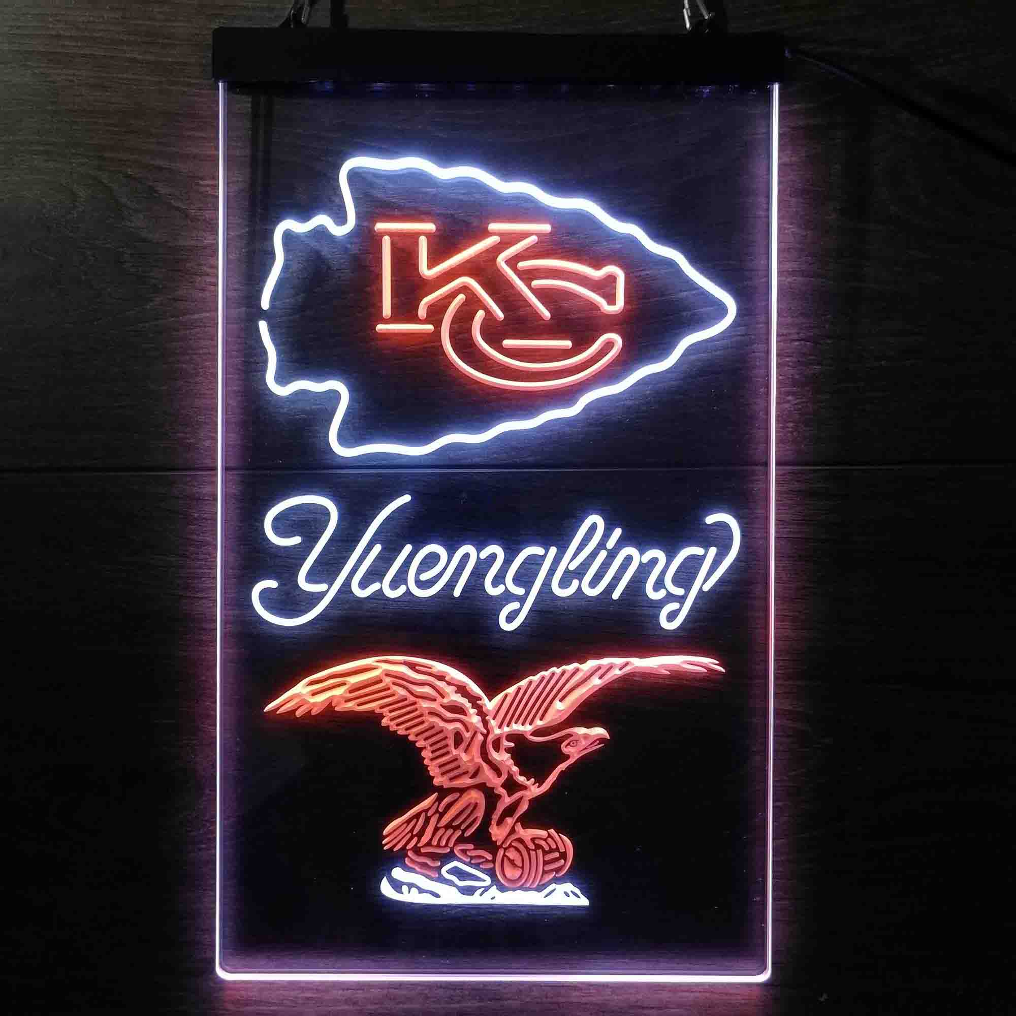 Yuengling Bar Kansas City Chiefs Est. 1960 Neon-Like Led Light Sign