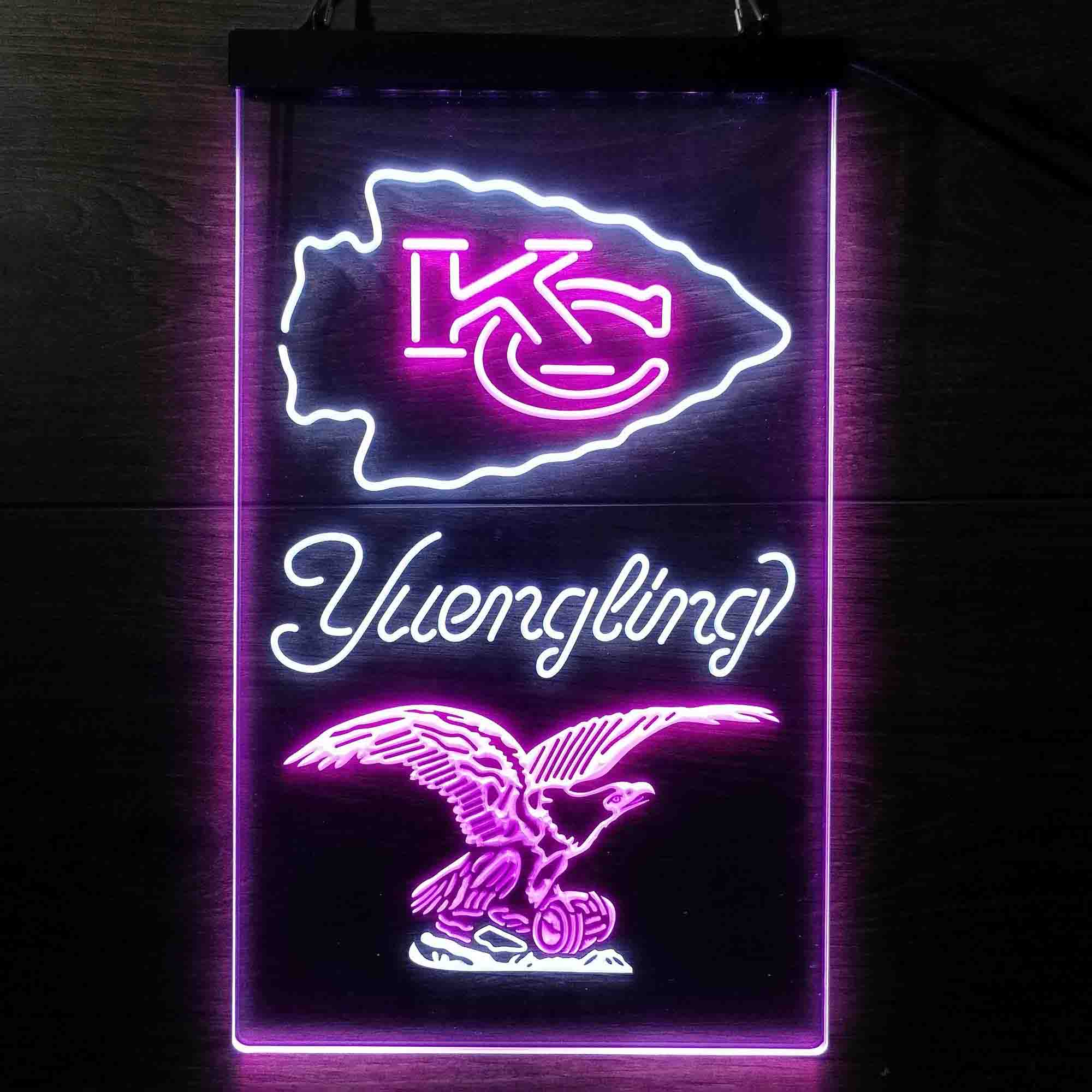 Yuengling Bar Kansas City Chiefs Est. 1960 Neon-Like Led Light Sign