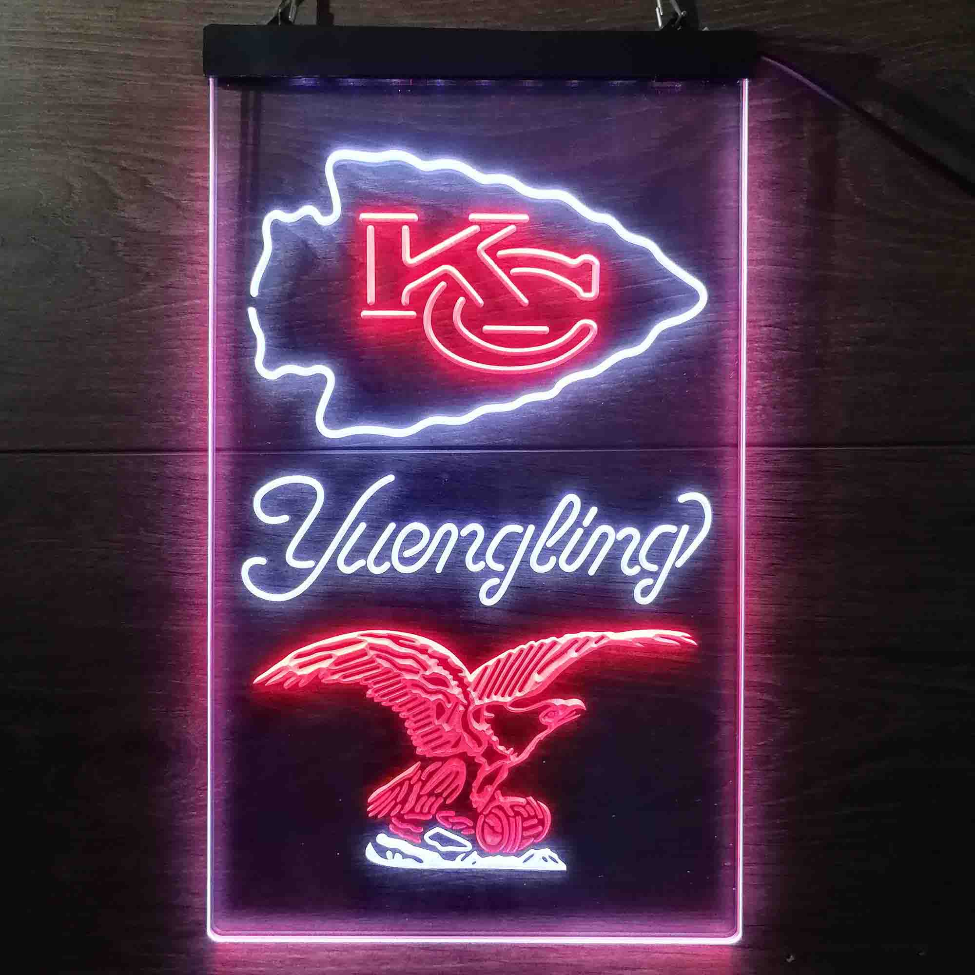 Yuengling Bar Kansas City Chiefs Est. 1960 Neon-Like Led Light Sign