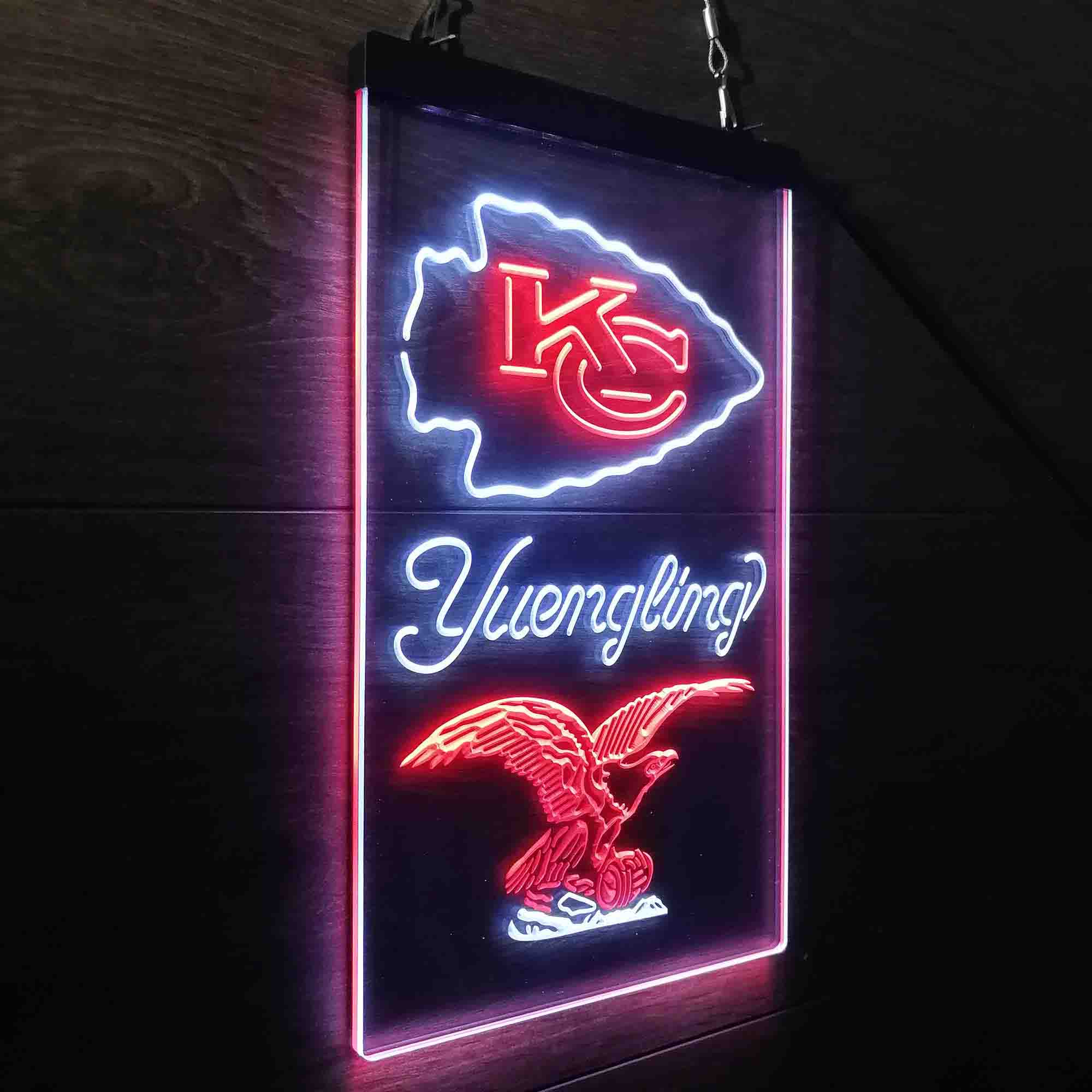 Yuengling Bar Kansas City Chiefs Est. 1960 Neon-Like Led Light Sign