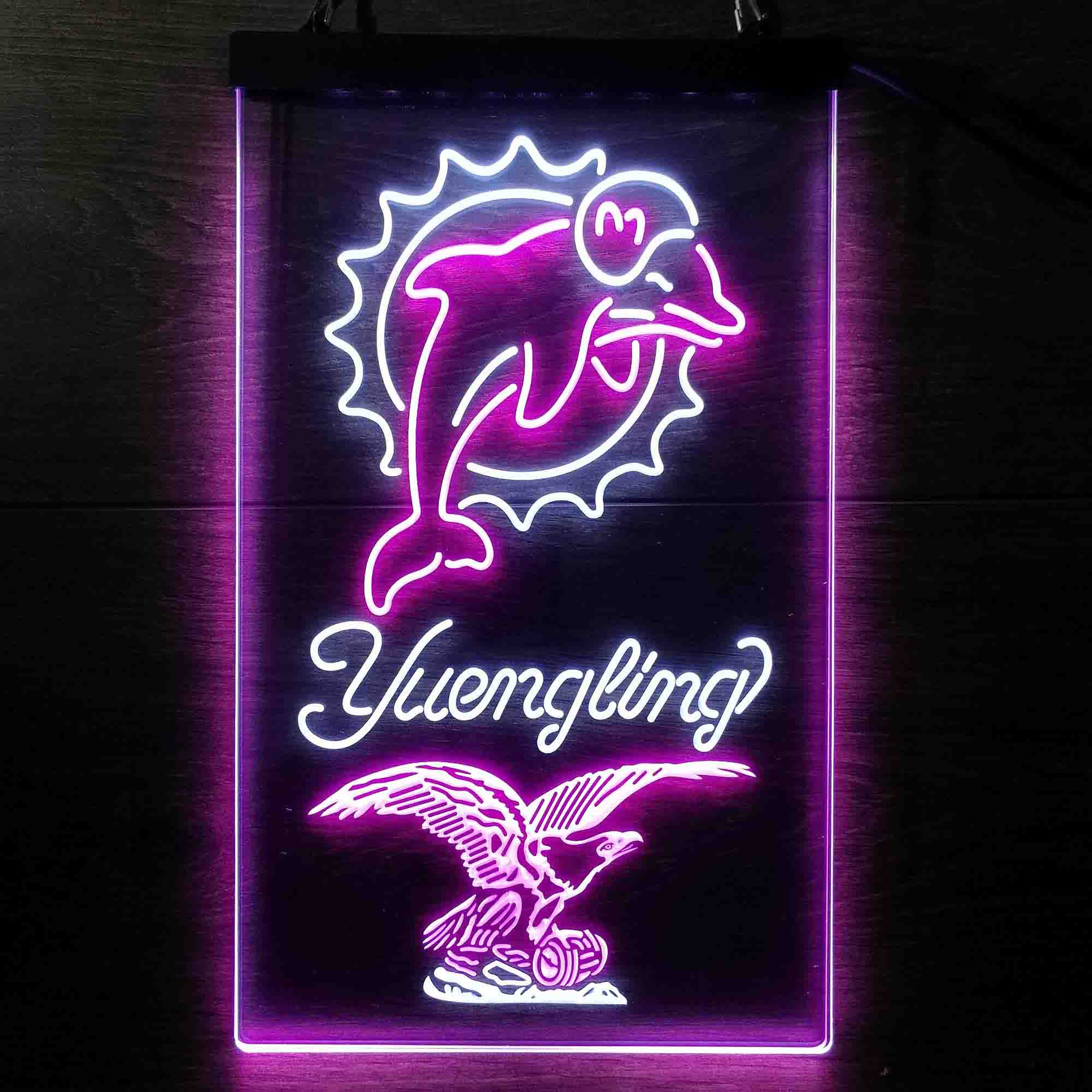 Yuengling Bar Miami Dolphins Est. 1966 Neon-Like Led Light Sign