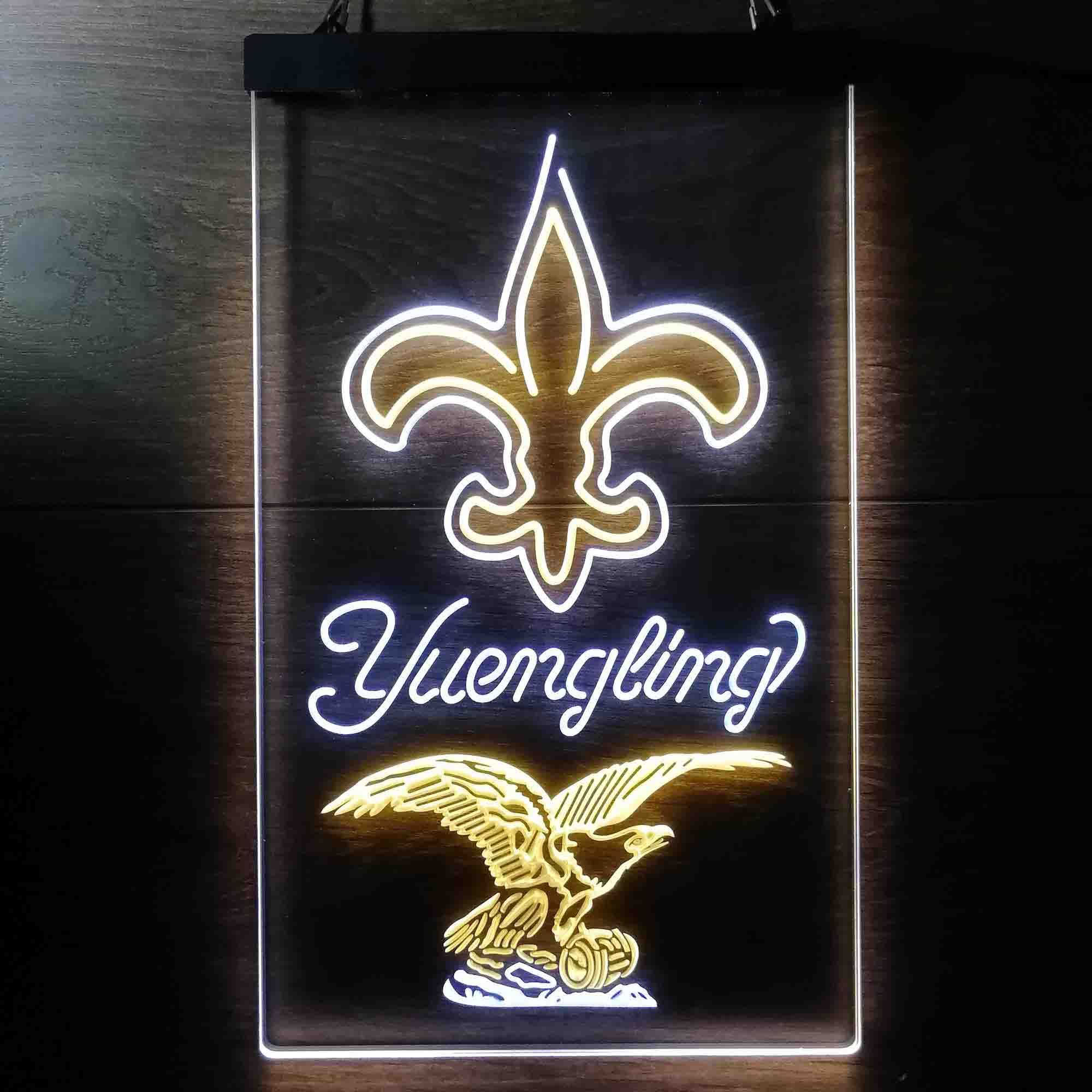 Yuengling Bar New Orleans Saints Est. 1967 Neon-Like LED Sign