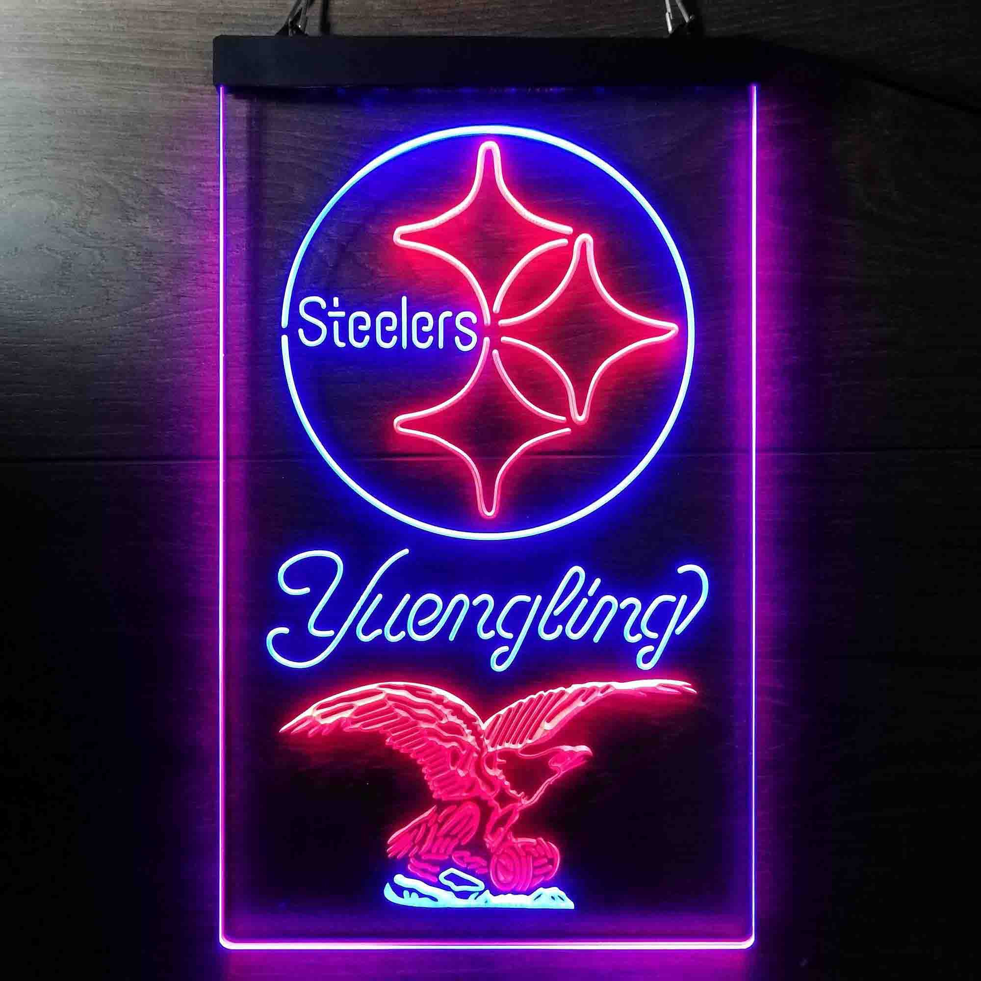 Yuengling Bar Pittsburgh Steelers Est. 1933 Neon-Like LED Light Sign