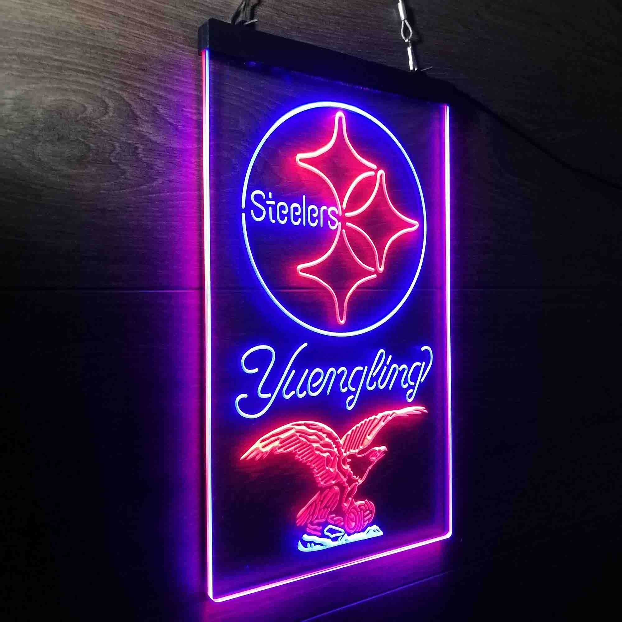 Yuengling Bar Pittsburgh Steelers Est. 1933 Neon-Like LED Light Sign