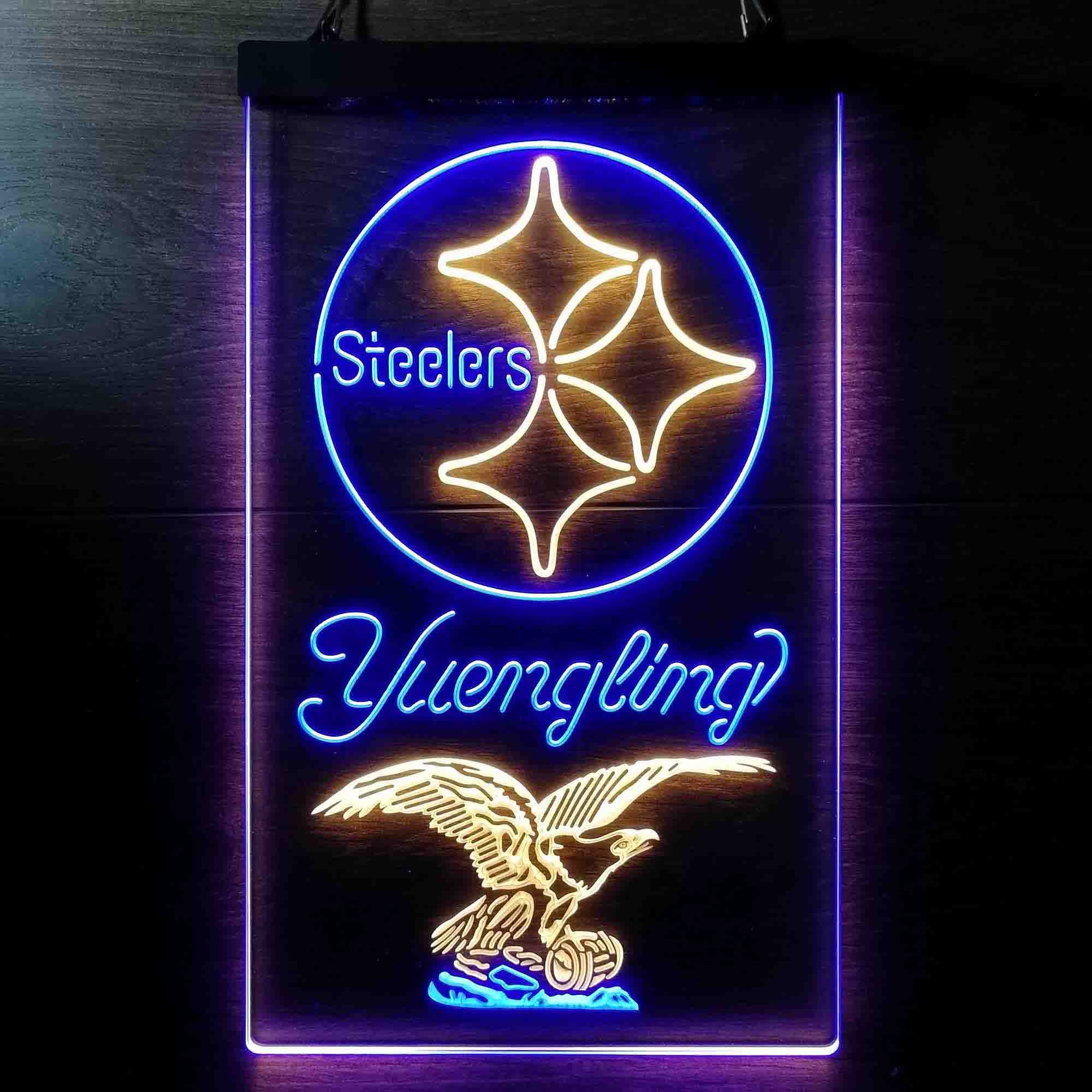 Yuengling Bar Pittsburgh Steelers Est. 1933 Neon-Like LED Light Sign