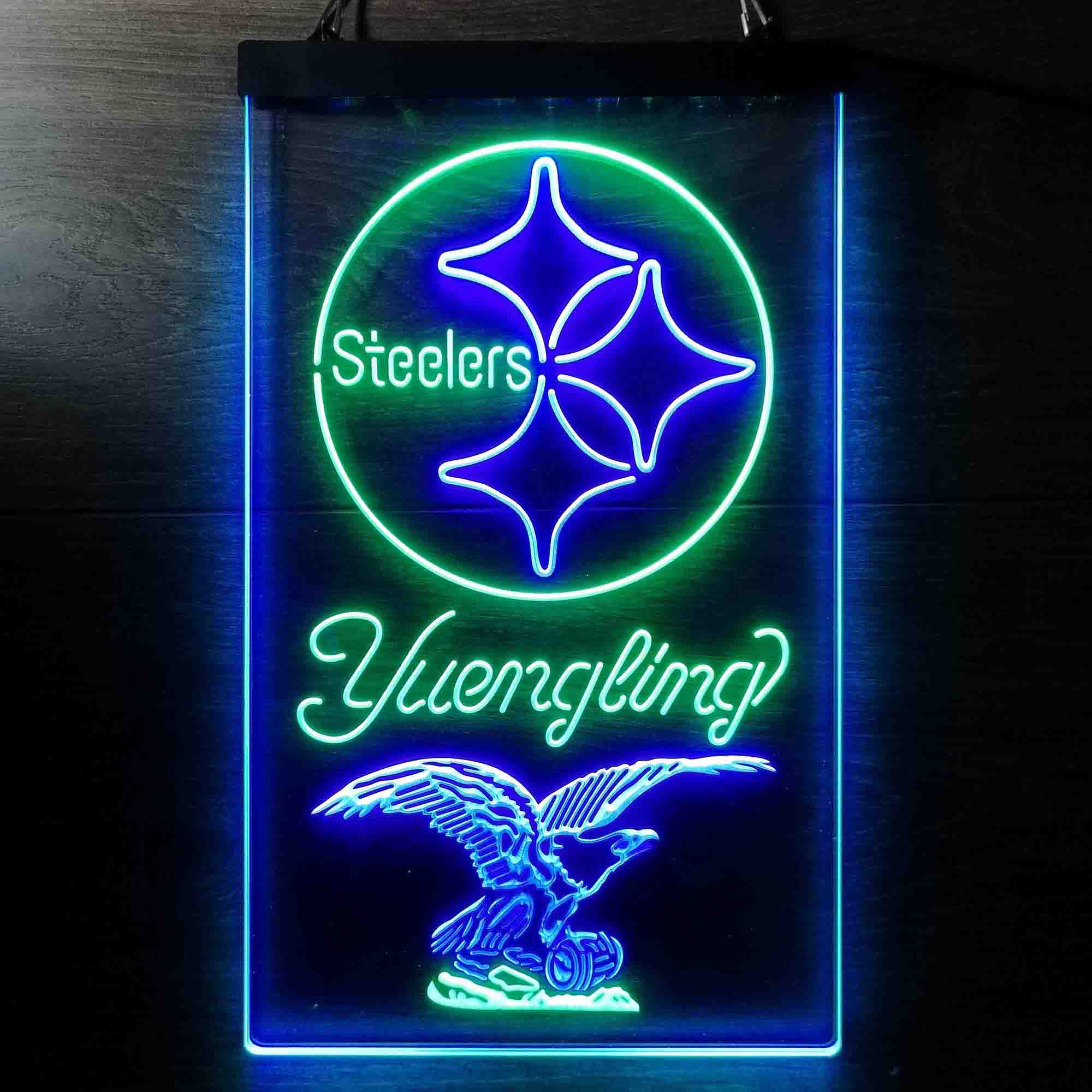 Yuengling Bar Pittsburgh Steelers Est. 1933 Neon-Like LED Light Sign