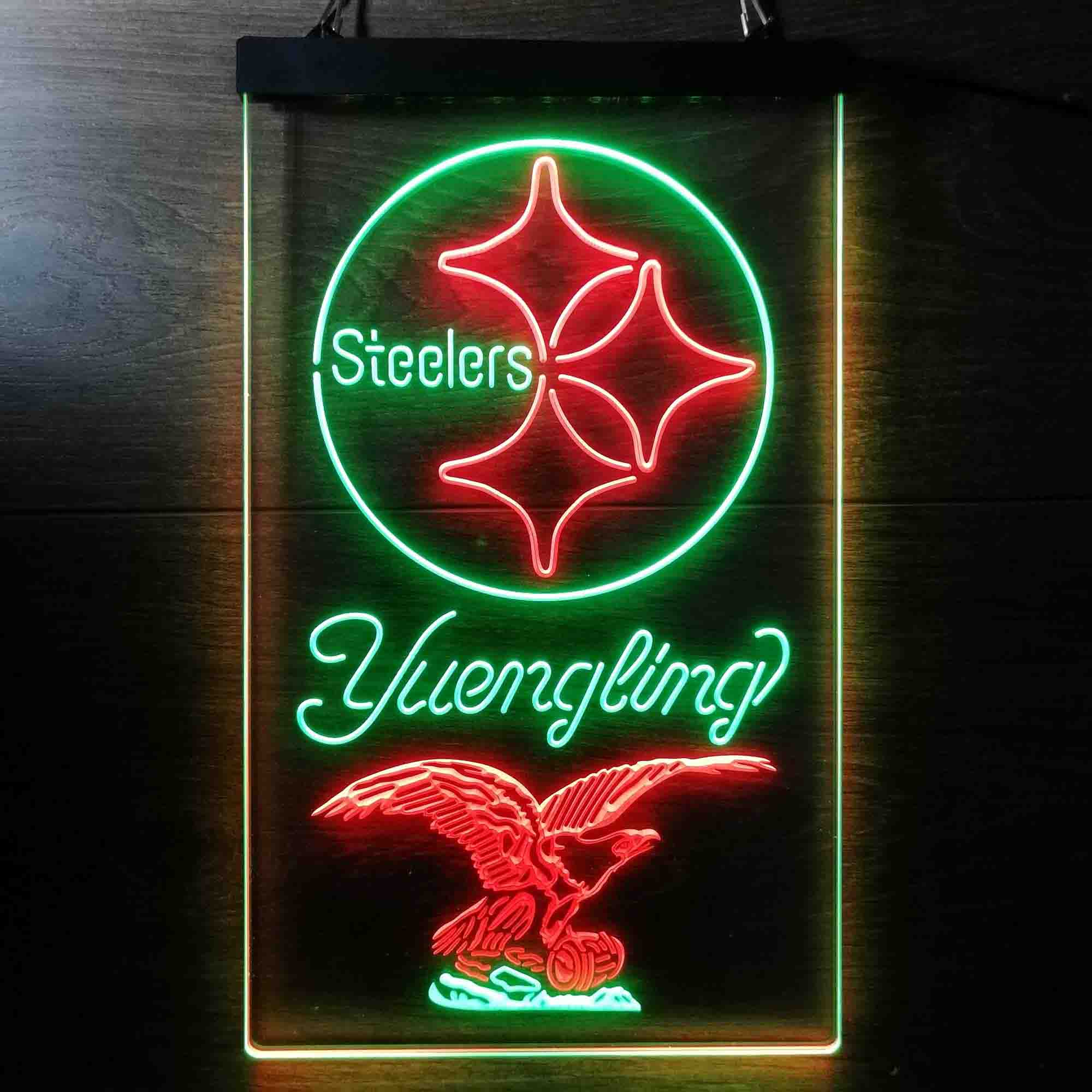 Yuengling Bar Pittsburgh Steelers Est. 1933 Neon-Like LED Light Sign