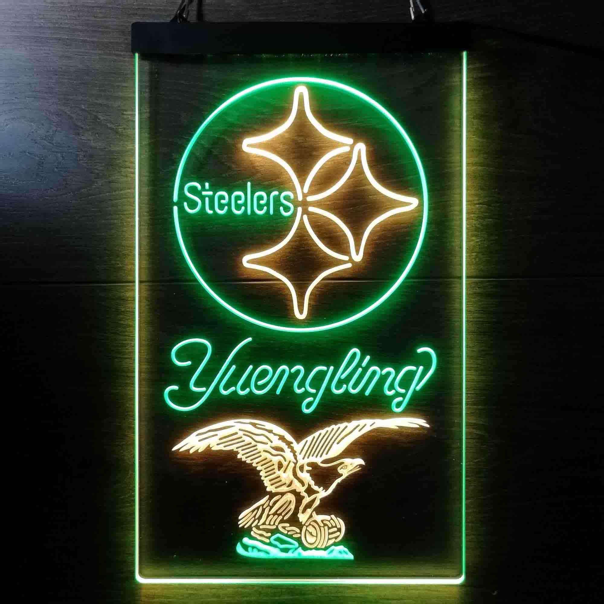 Yuengling Bar Pittsburgh Steelers Est. 1933 Neon-Like LED Light Sign