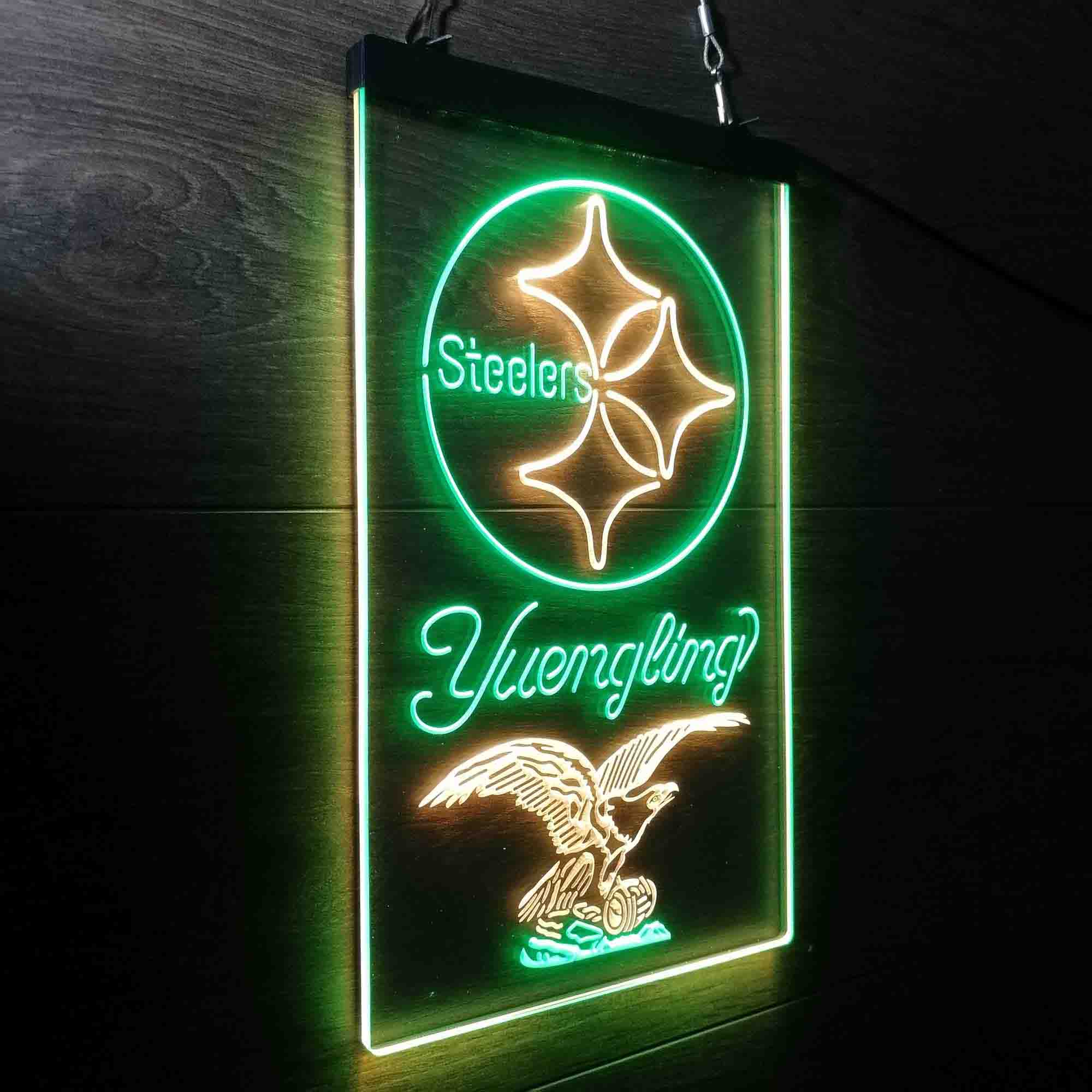 Yuengling Bar Pittsburgh Steelers Est. 1933 Neon-Like LED Light Sign