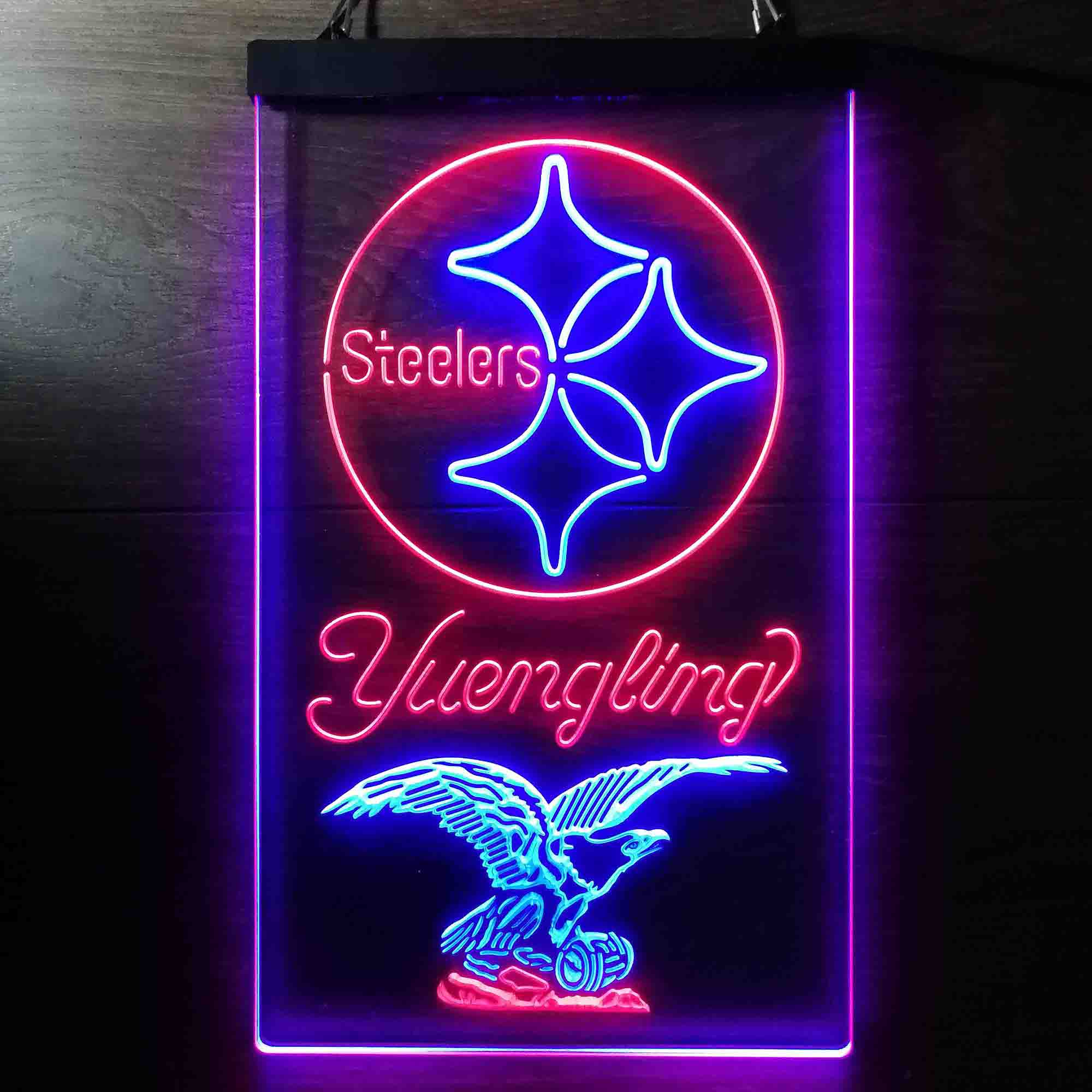 Yuengling Bar Pittsburgh Steelers Est. 1933 Neon-Like LED Light Sign