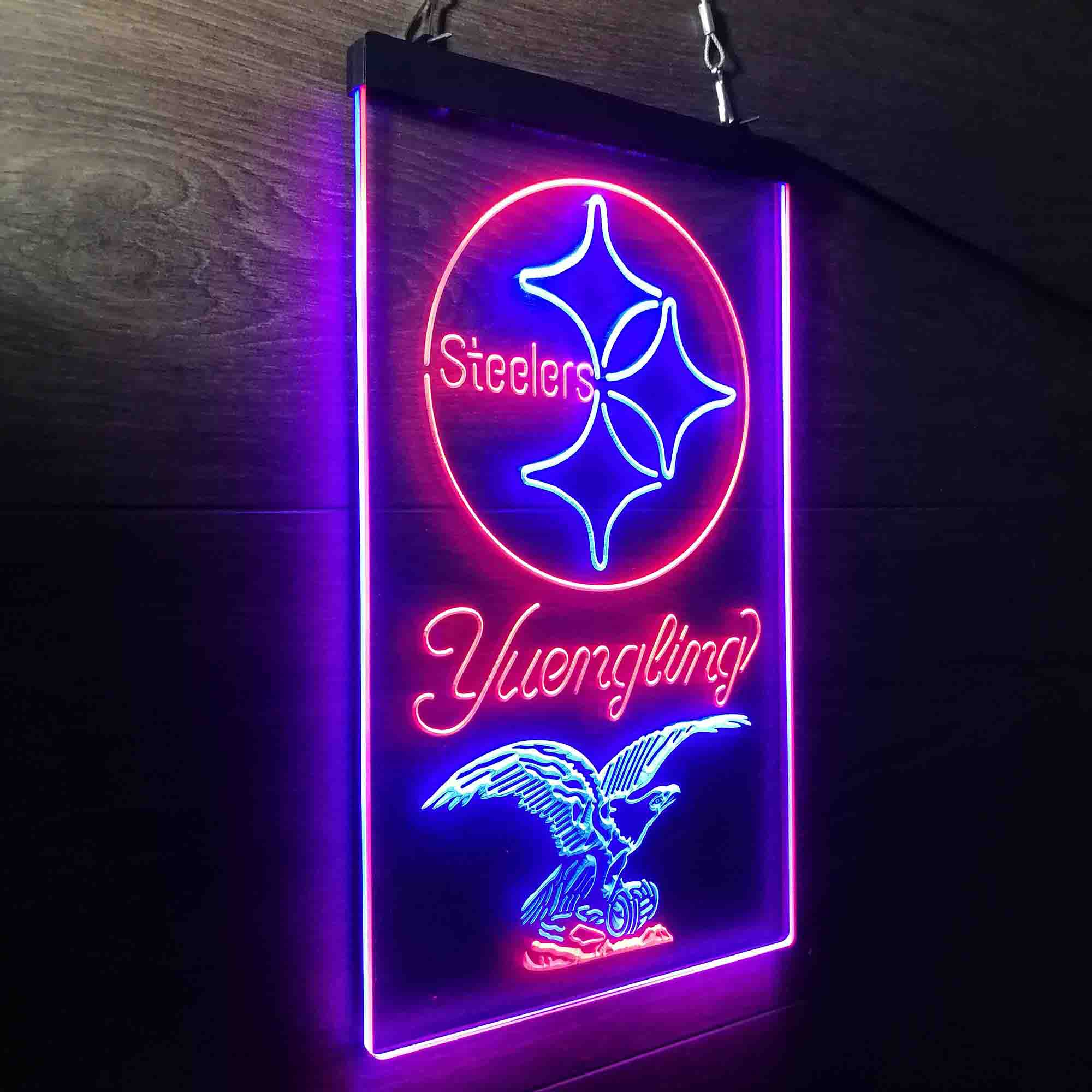 Yuengling Bar Pittsburgh Steelers Est. 1933 Neon-Like LED Light Sign