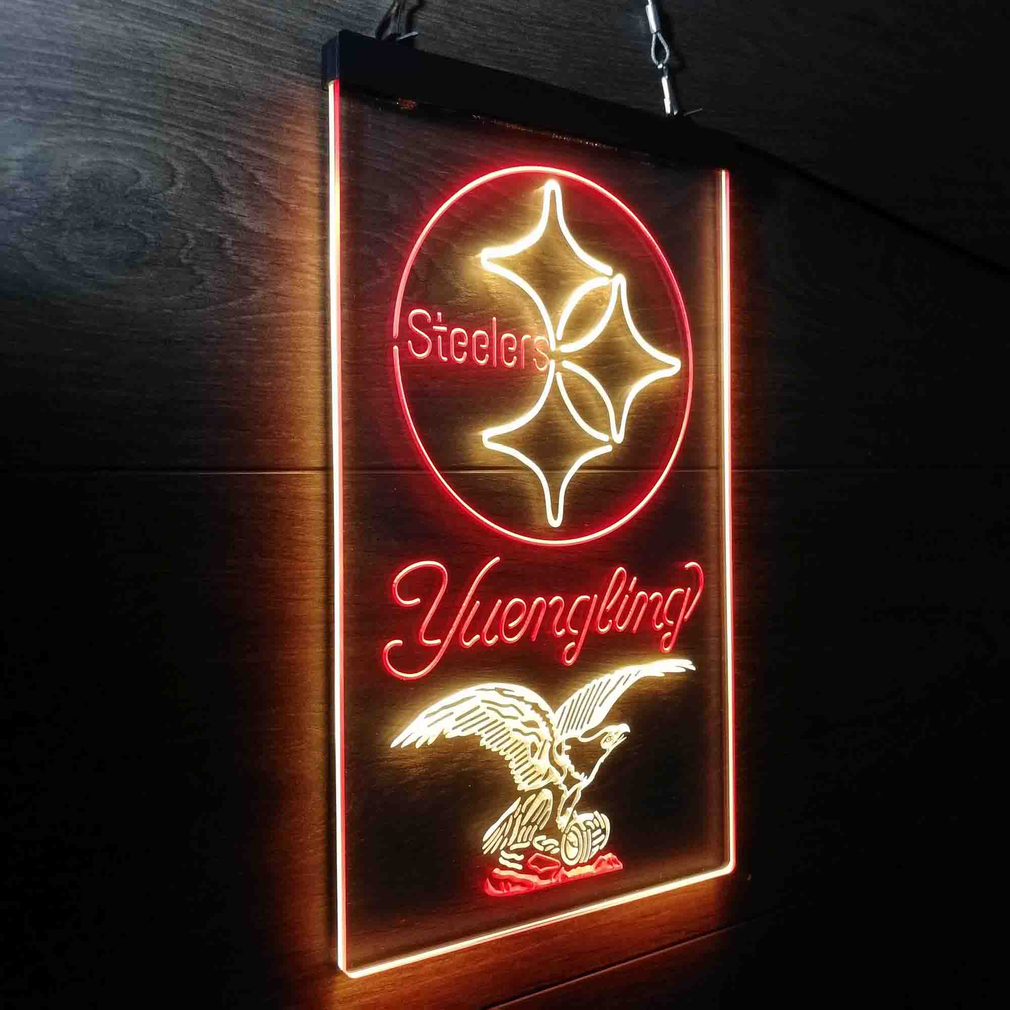 Yuengling Bar Pittsburgh Steelers Est. 1933 Neon-Like LED Light Sign