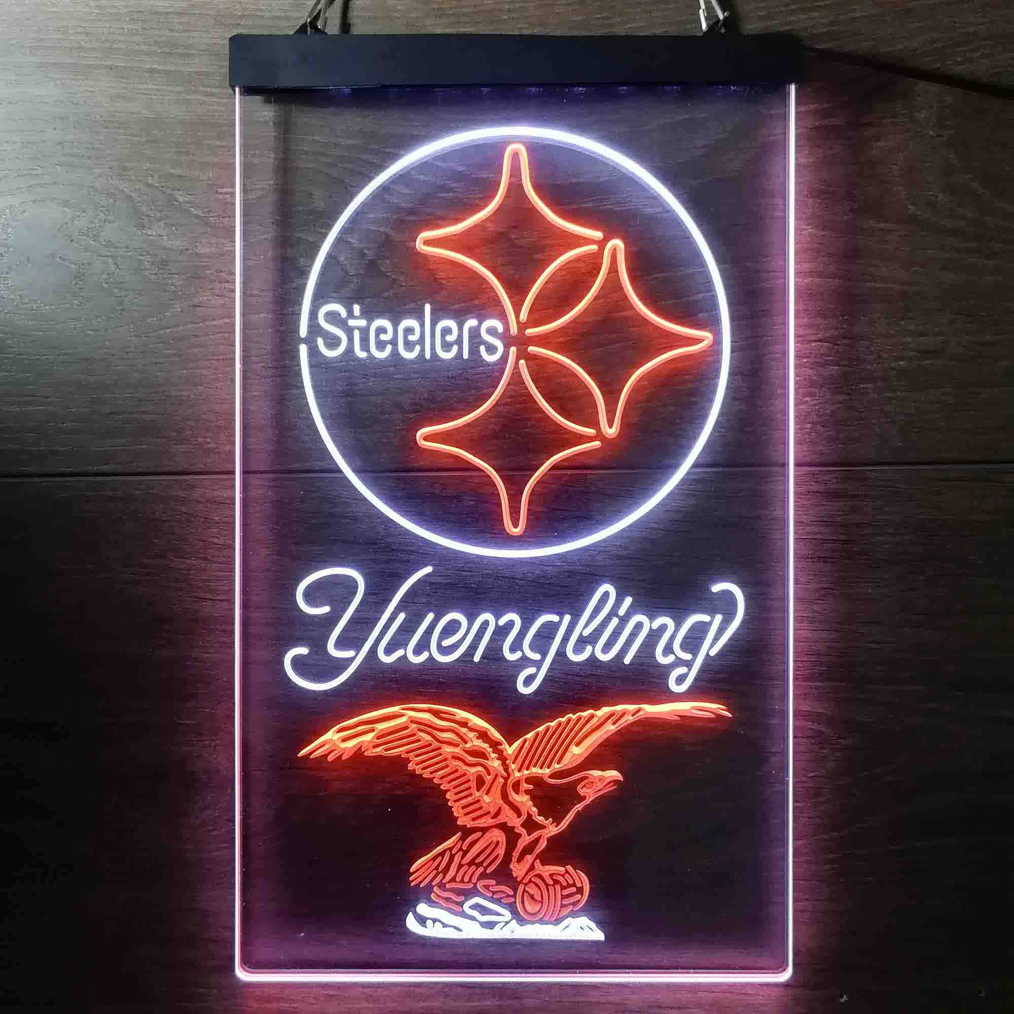 Yuengling Bar Pittsburgh Steelers Est. 1933 Neon-Like LED Light Sign