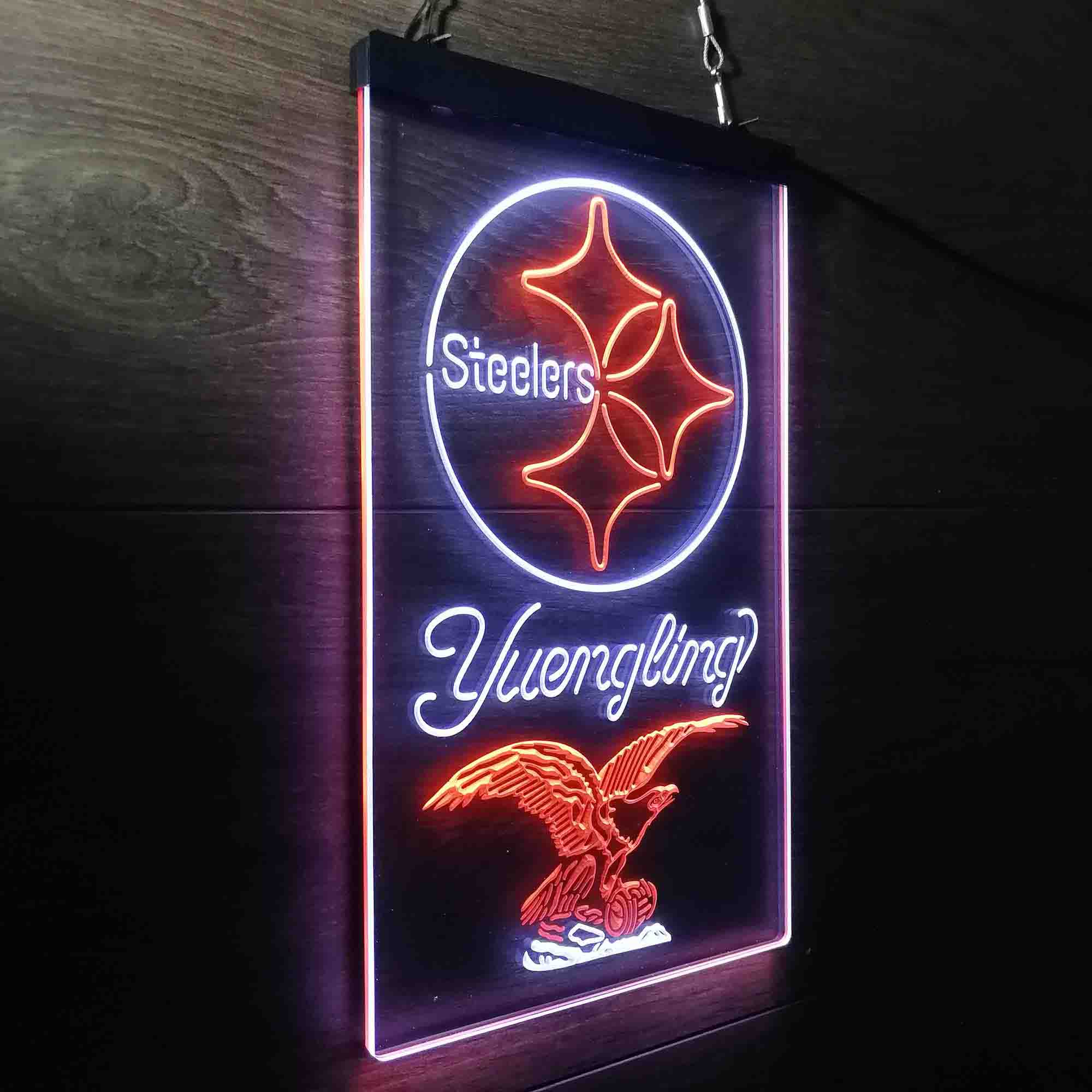 Yuengling Bar Pittsburgh Steelers Est. 1933 Neon-Like LED Light Sign