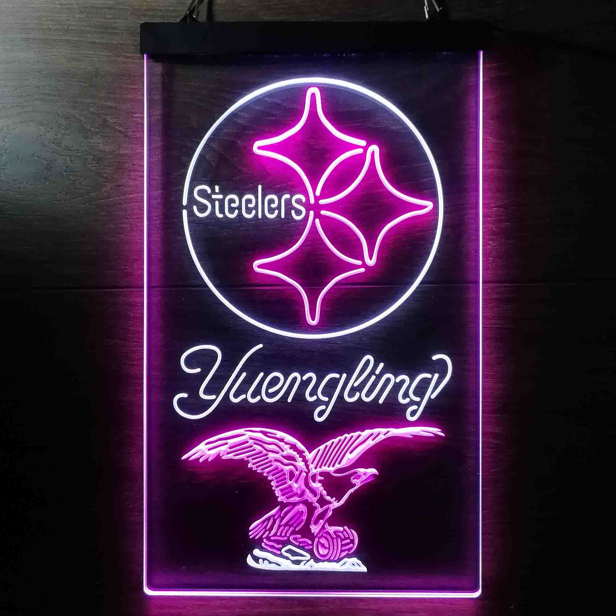 Yuengling Bar Pittsburgh Steelers Est. 1933 Neon-Like LED Light Sign