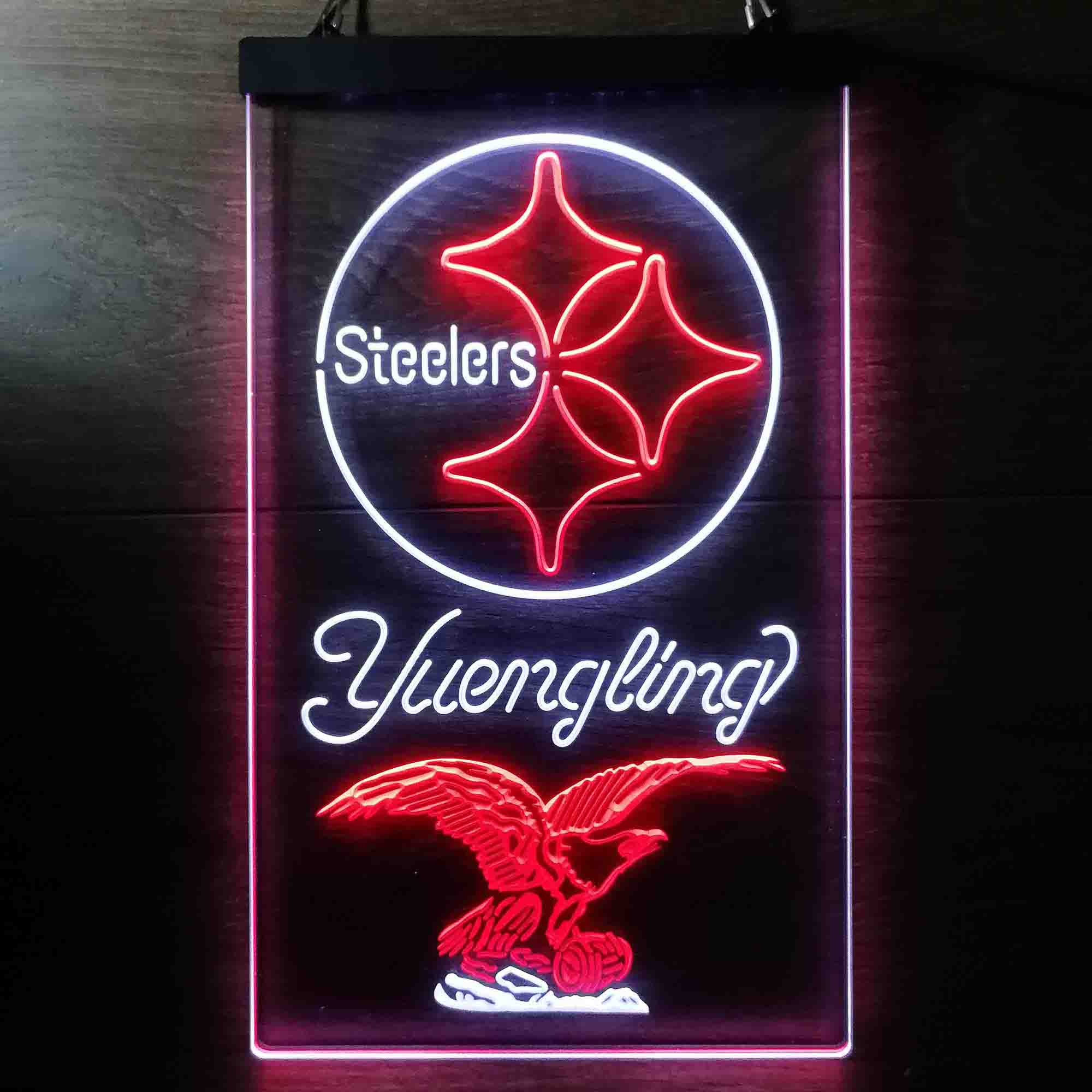 Yuengling Bar Pittsburgh Steelers Est. 1933 Neon-Like LED Light Sign