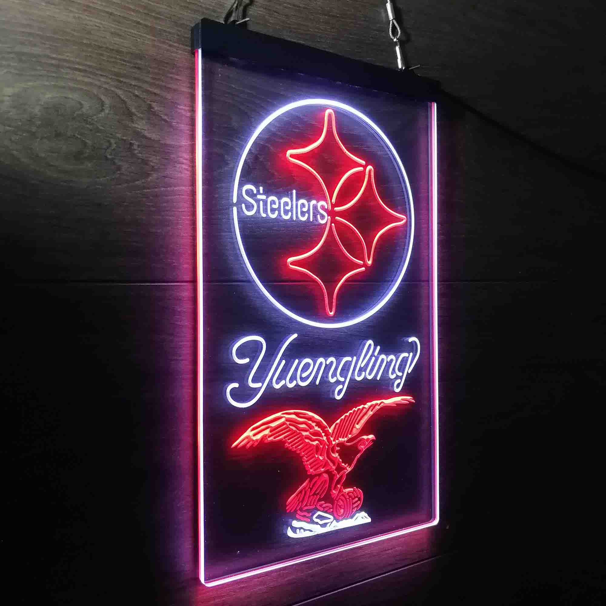 Yuengling Bar Pittsburgh Steelers Est. 1933 Neon-Like LED Light Sign