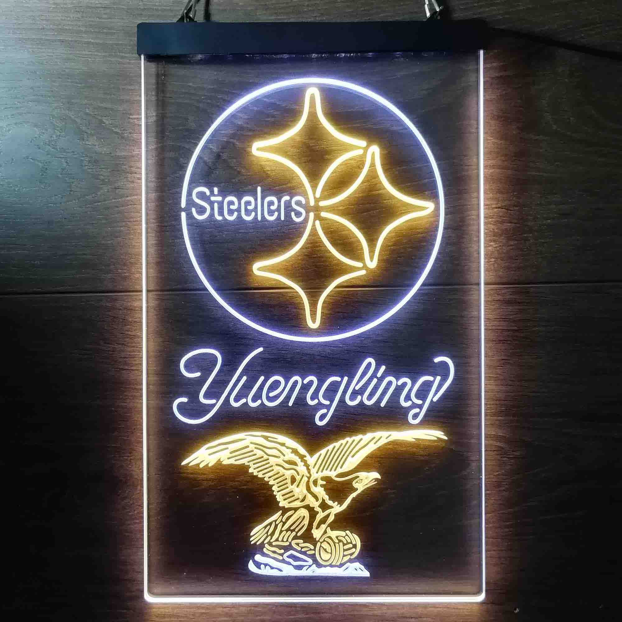 Yuengling Bar Pittsburgh Steelers Est. 1933 Neon-Like LED Light Sign