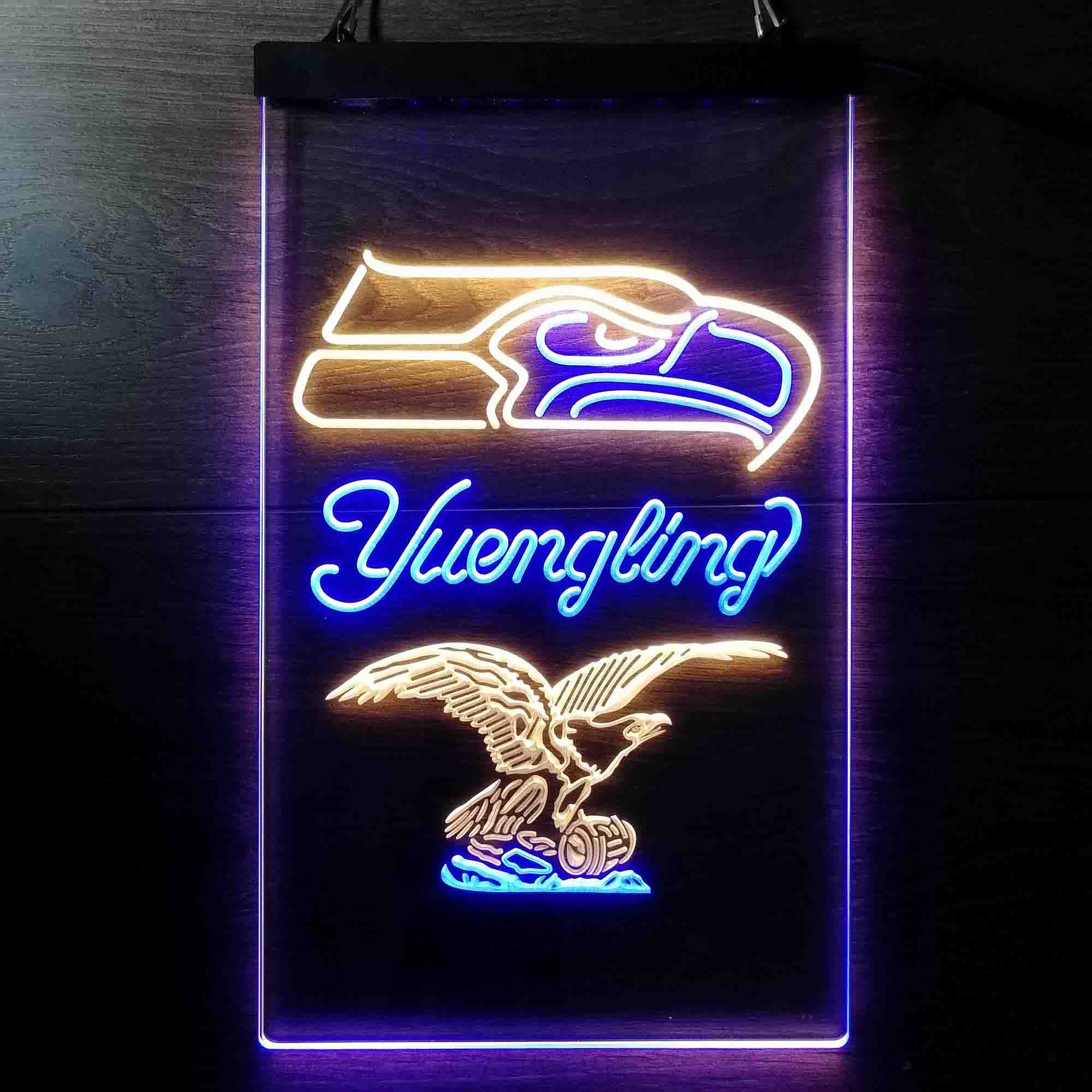 Yuengling Bar Seattle Seahawks Est. 1976 Neon-Like LED Light Sign